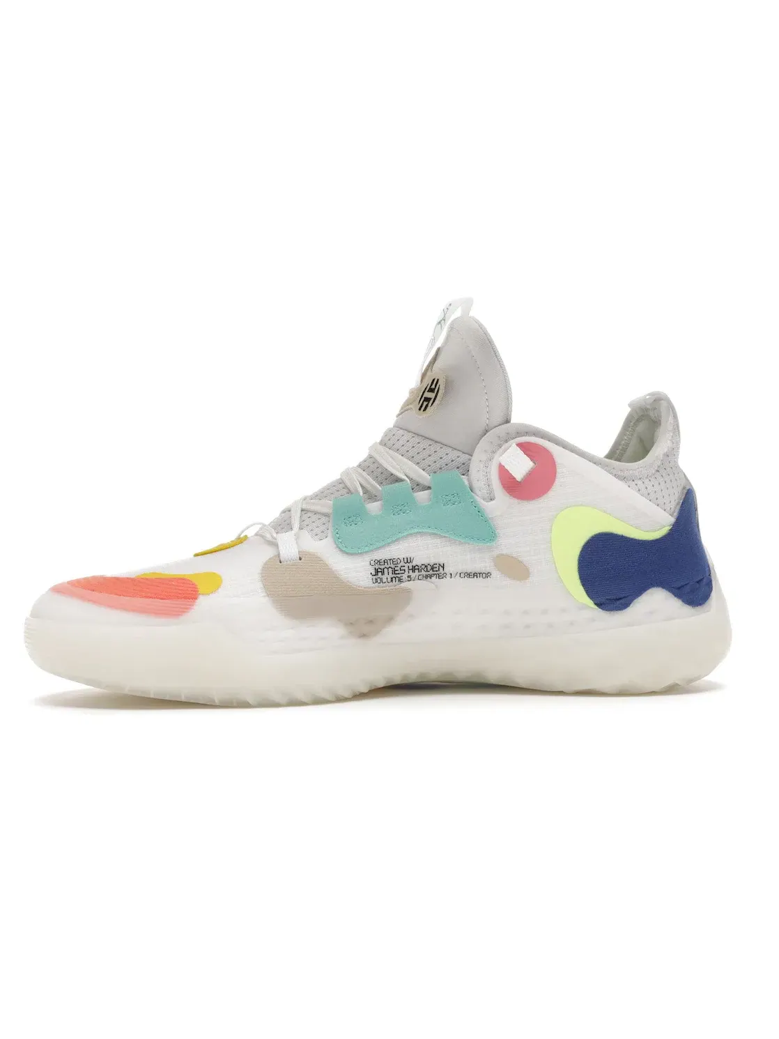 Мужские кроссовки для баскетбола с поддержкой Adidas Harden Vol. 5 — изображение 3 из 4, белый/белый/синий