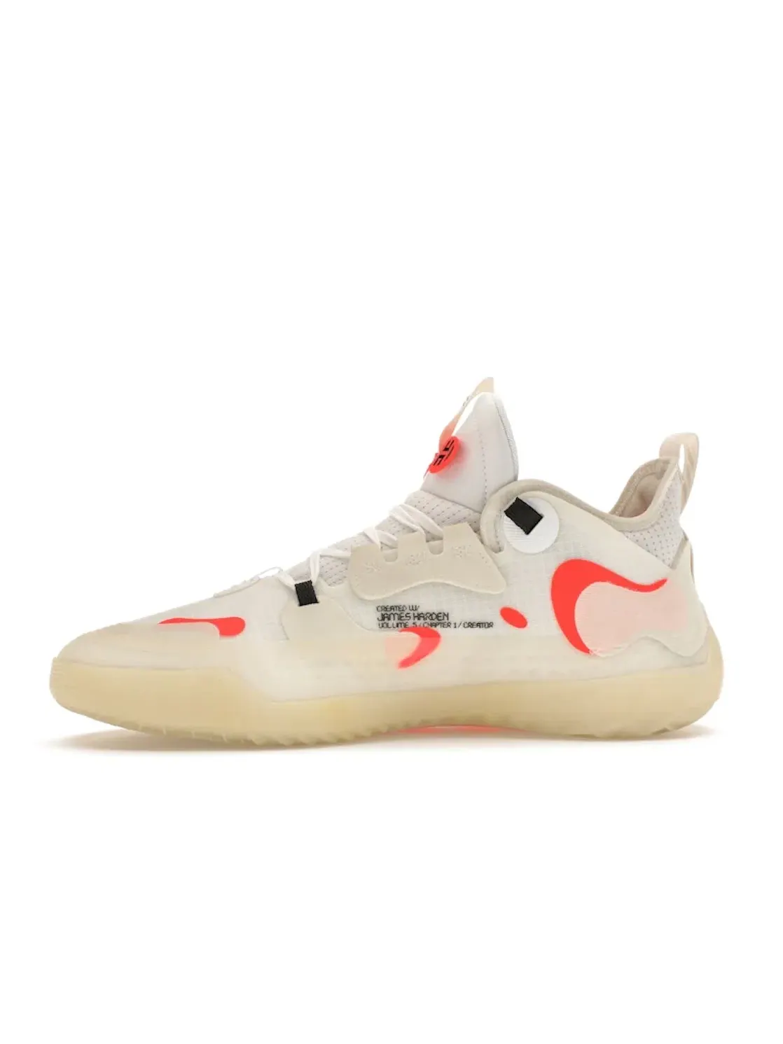 Мужские кроссовки с технологией Futurenatural Adidas Harden Vol. 5 Futurenatural — изображение 3 из 4, белый/черный/красный