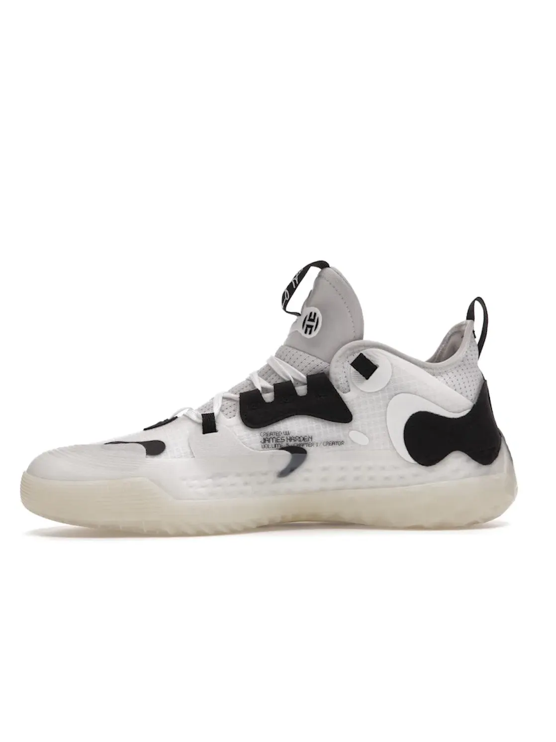Мужские баскетбольные кроссовки с технологией Boost Adidas Harden Vol. 5 — изображение 3 из 4, белый/черный-белый