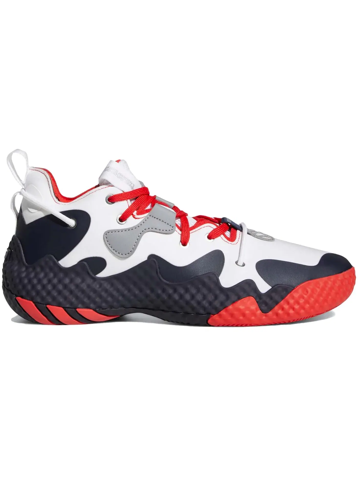 Мужские кроссовки баскетбольные Adidas Harden Vol. 6 — изображение 1 из 1, белый/красный