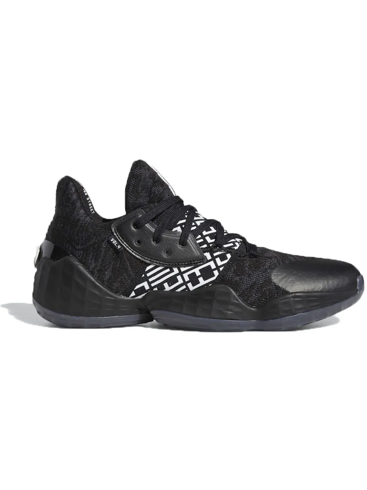Мужские кроссовки для баскетбола Harden Vol. 4 Adidas — изображение 1 из 1, черный-белый-черный
