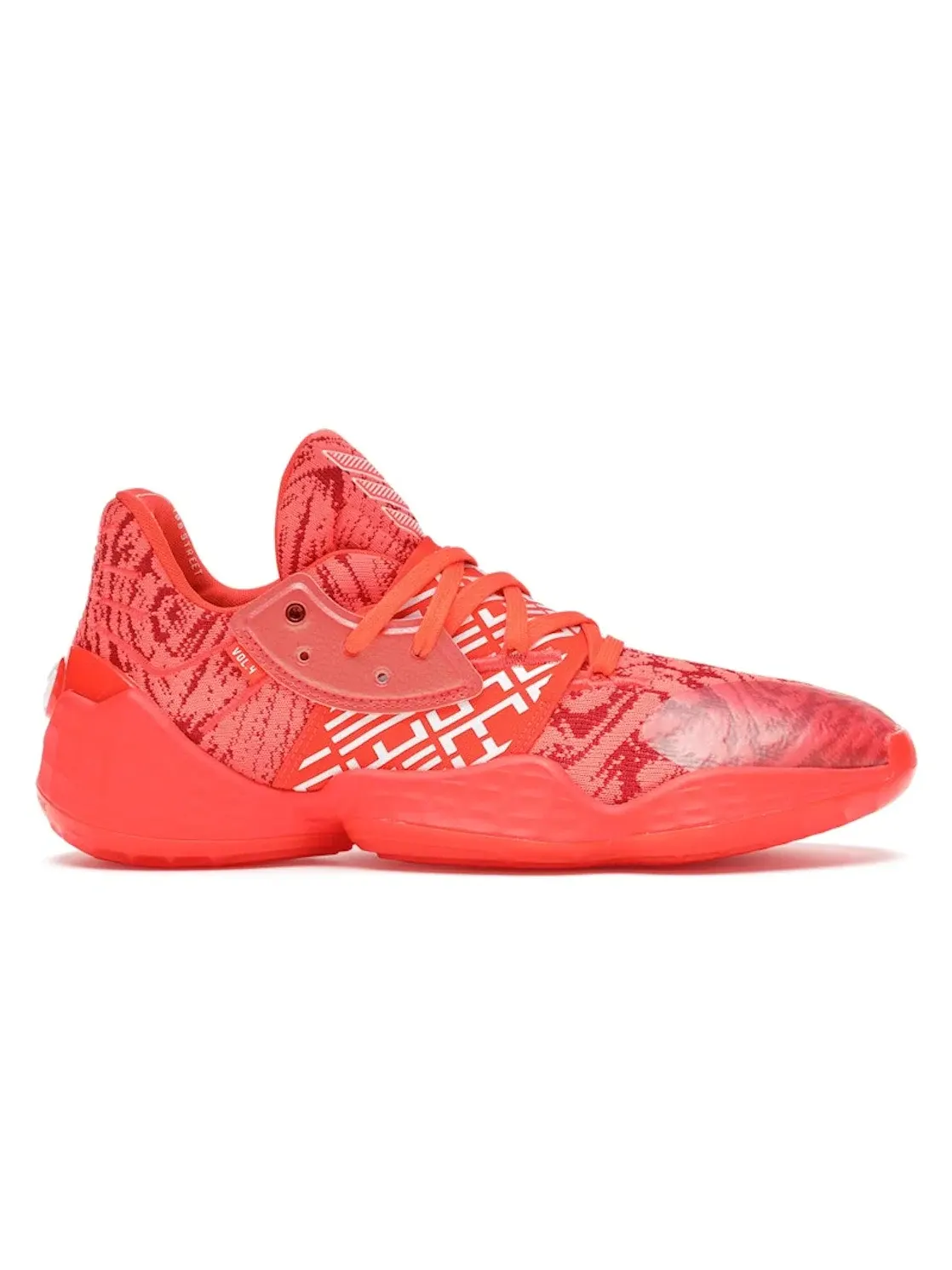 Мужские баскетбольные кроссовки с дизайном James Harden Vol. 4 Adidas — изображение 1 из 4, белый-красный