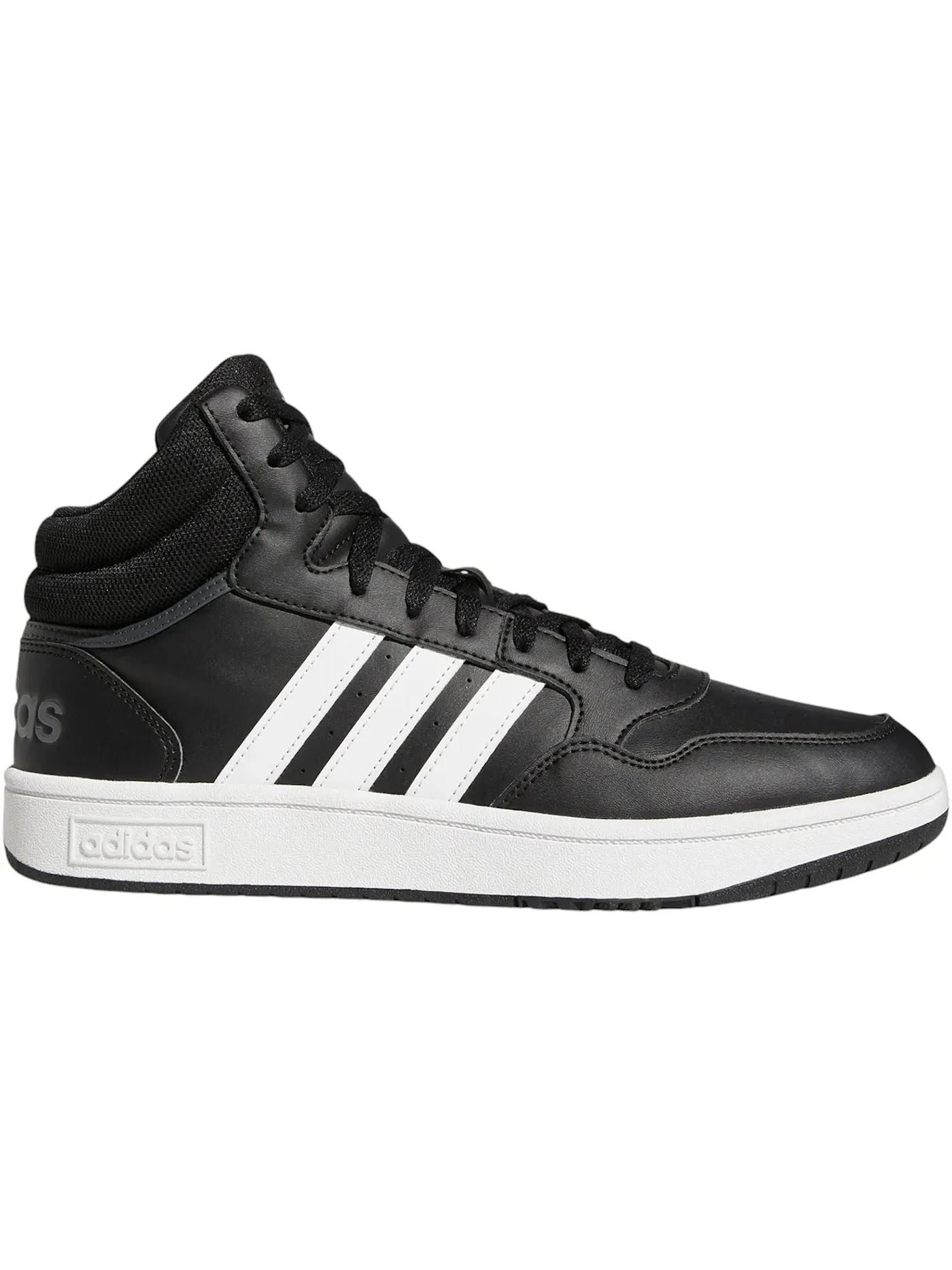 Мужские кроссовки с высоким верхом Adidas Hoops 3.0 Mid Classic Vintage — изображение 1 из 1, черный белый серый