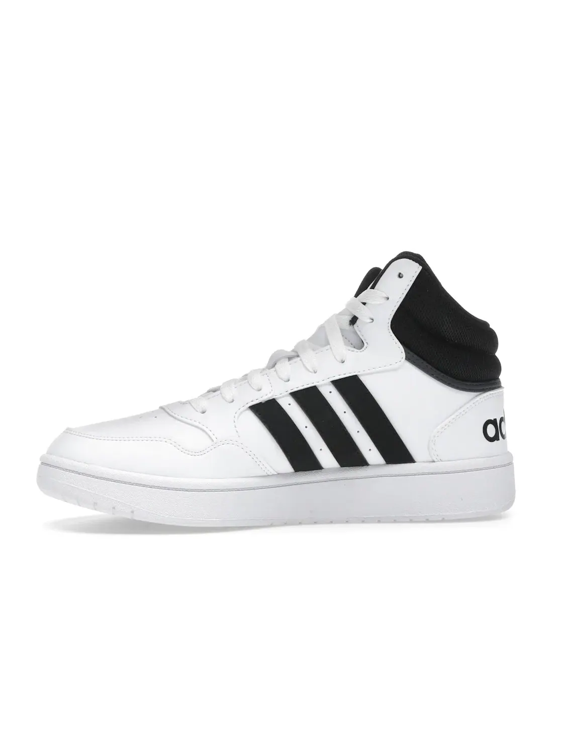 Мужские кроссовки для повседневной носки Adidas Hoops 3.0 Mid Classic Vintage — изображение 3 из 4, черный черный белый
