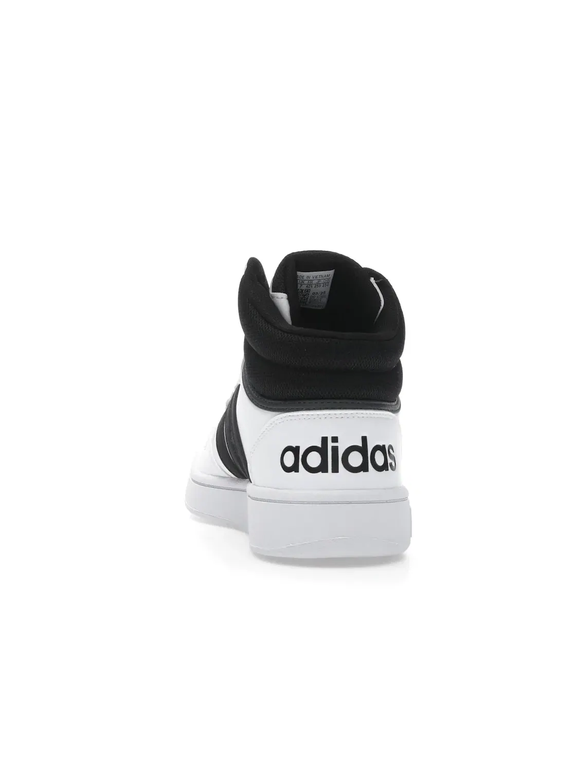 Мужские кроссовки для повседневной носки Adidas Hoops 3.0 Mid Classic Vintage — изображение 4 из 4, черный черный белый