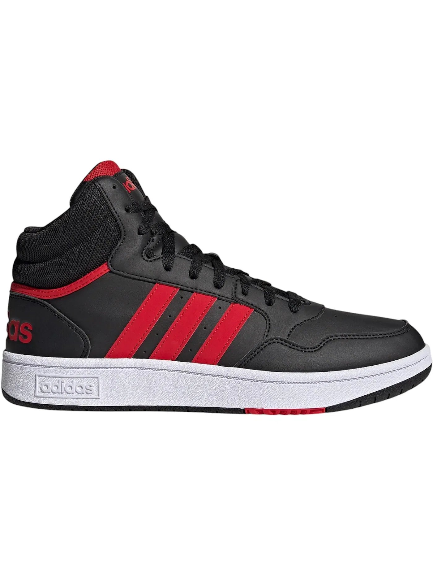 Мужские кроссовки с высоким верхом Adidas Hoops 3.0 Mid — изображение 1 из 1, черный белый