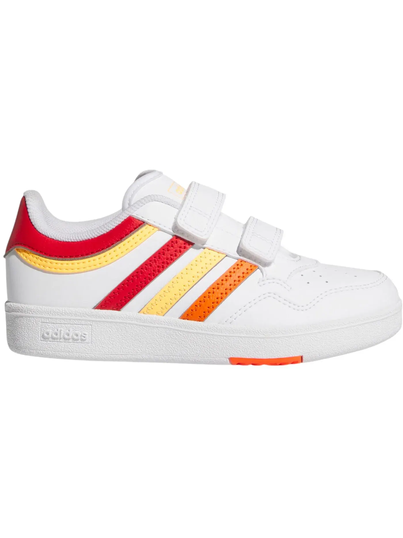 Детские кроссовки с низким профилем Adidas Hoops 4.0 — изображение 1 из 1, белый оранжевый