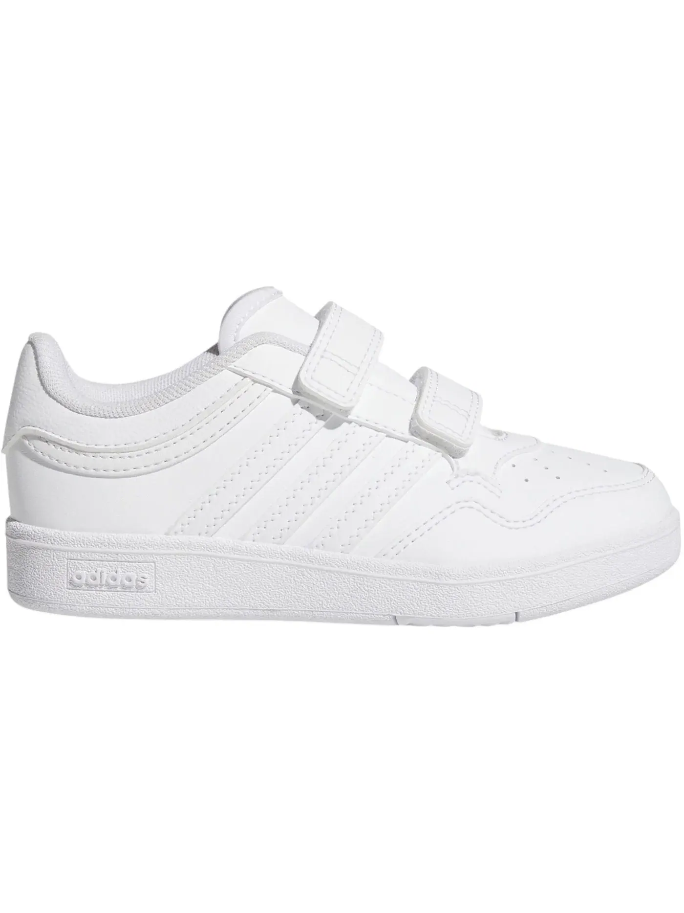 Детские кроссовки для мальчиков с принтом Adidas Hoops 4.0 Adidas — изображение 1 из 1, белый/белый/черный