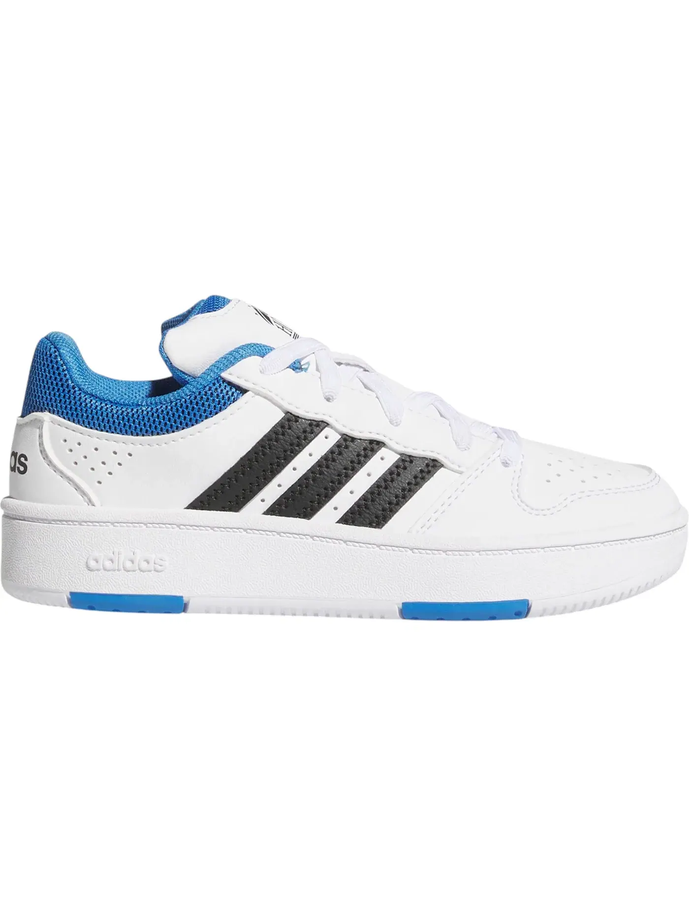 Детские кроссовки lifestyle с кожаным верхом Adidas Hoops Classic — изображение 1 из 1, белый/синий/черный