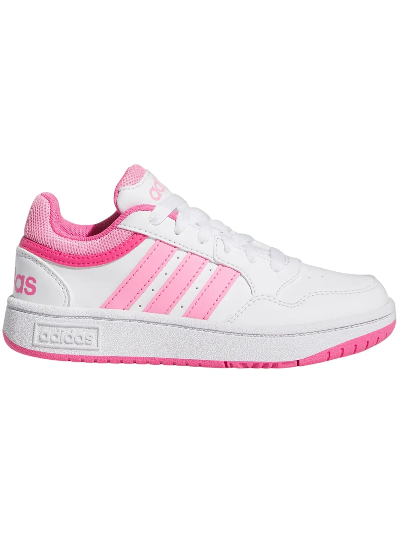 Детские кроссовки Lifestyle Adidas Hoops Adidas — изображение 1 из 1, белый/розовый