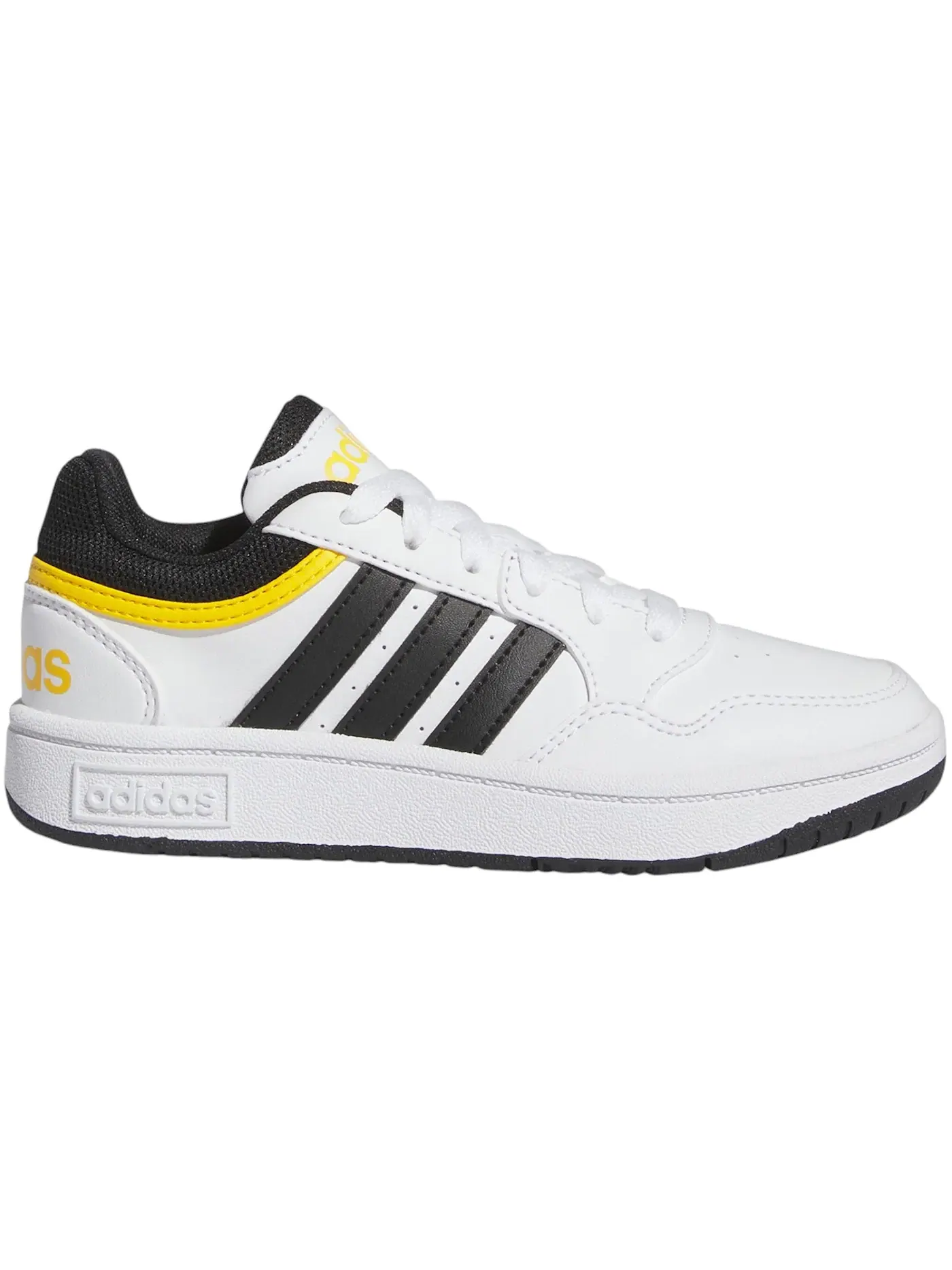 Детские кроссовки Lifestyle Adidas Hoops — изображение 1 из 1, белый черный золотистый