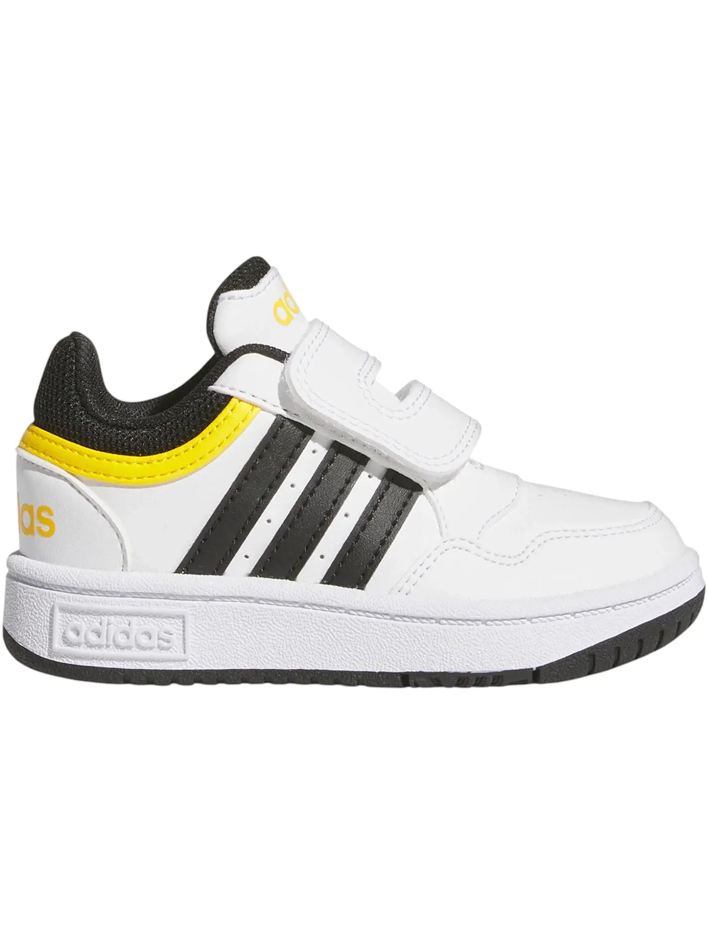 Детские кроссовки с кожаным верхом Adidas Hoops Adidas — изображение 1 из 1, белый черный