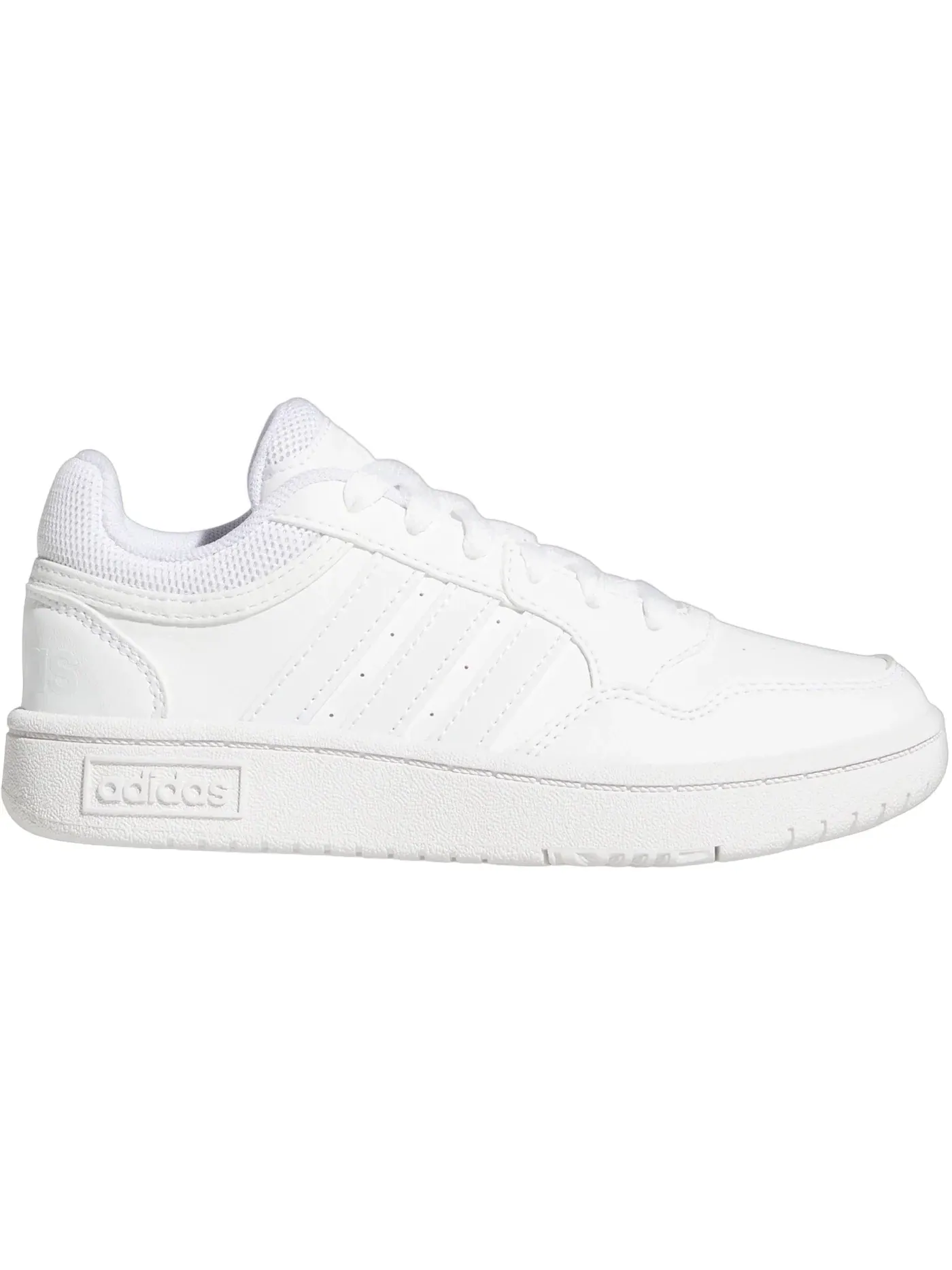 Детские кроссовки с кожаным верхом Adidas Hoops — изображение 1 из 1, белый/белый/белый