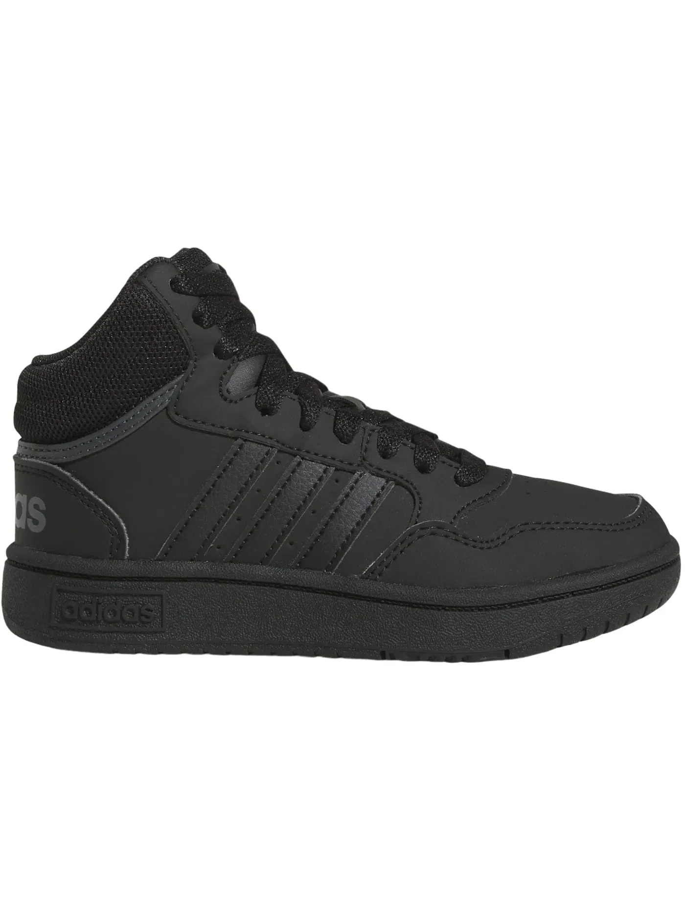 Детские кроссовки с закрытой пяткой Adidas Hoops Adidas — изображение 1 из 1, черный/черный/серый