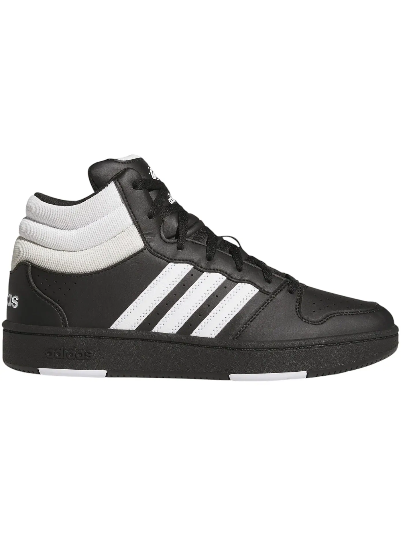 Мужские кроссовки с высоким верхом Adidas Hoops Mid Classic — изображение 1 из 1, черный/белый/серый