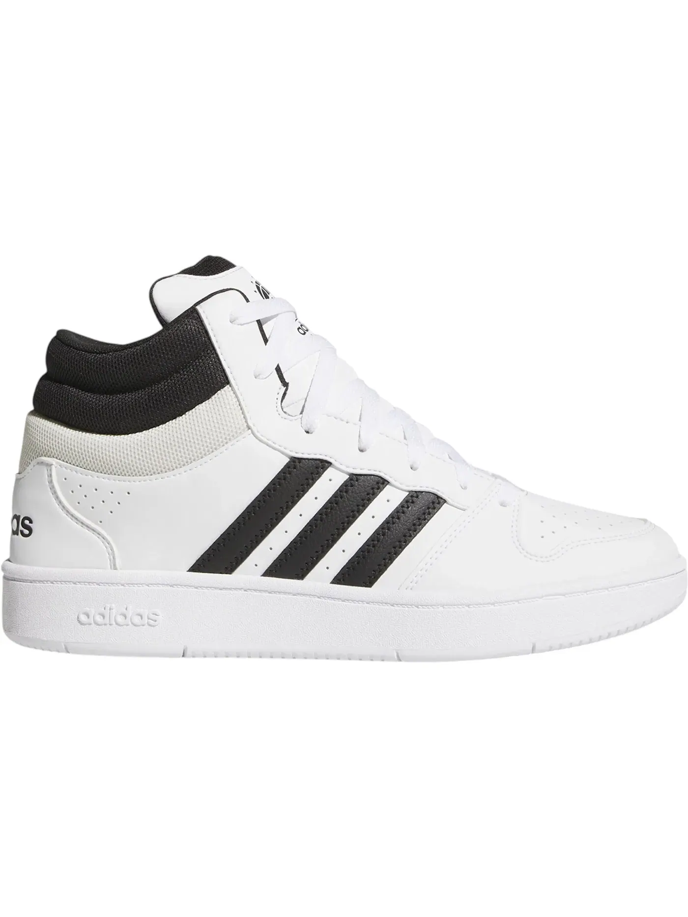 Мужские кроссовки с высоким верхом Adidas Hoops Mid Classic — изображение 1 из 1, белый черный серый