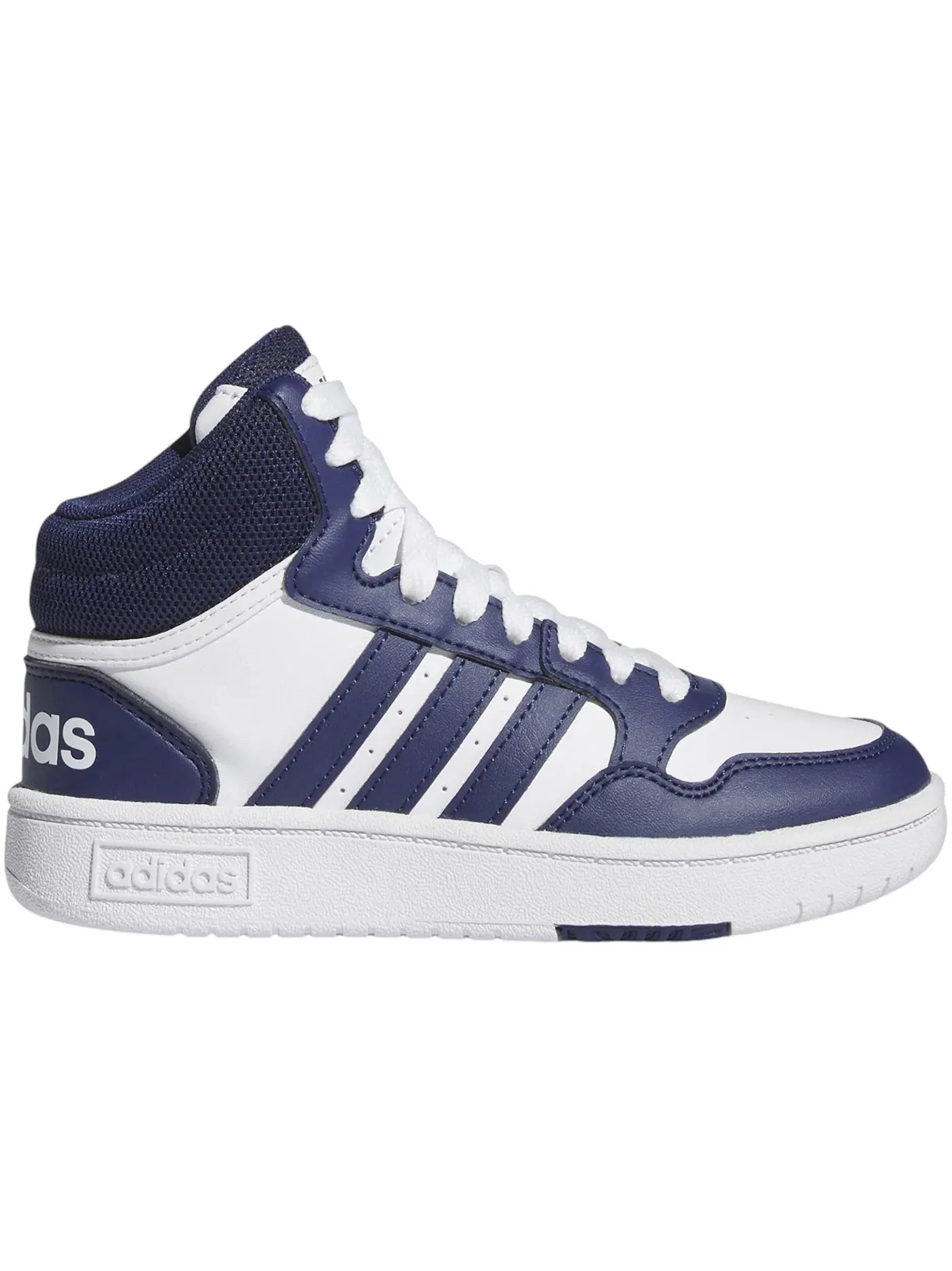 Детские кроссовки высокие с брендовым дизайном Adidas Hoops Mid — изображение 1 из 1