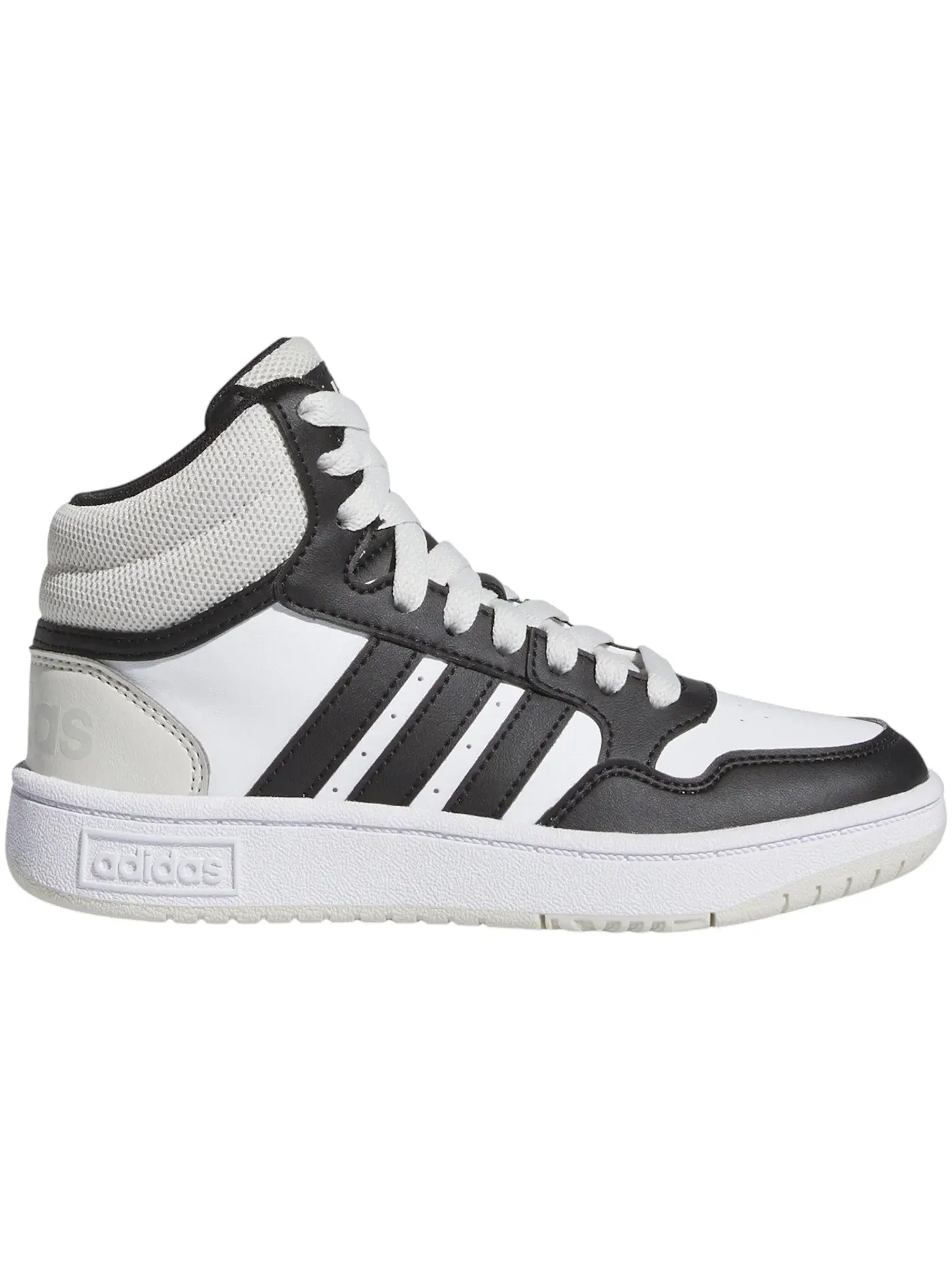 Детские кроссовки с высоким верхом Adidas Hoops Mid — изображение 1 из 1, серый/черный/белый