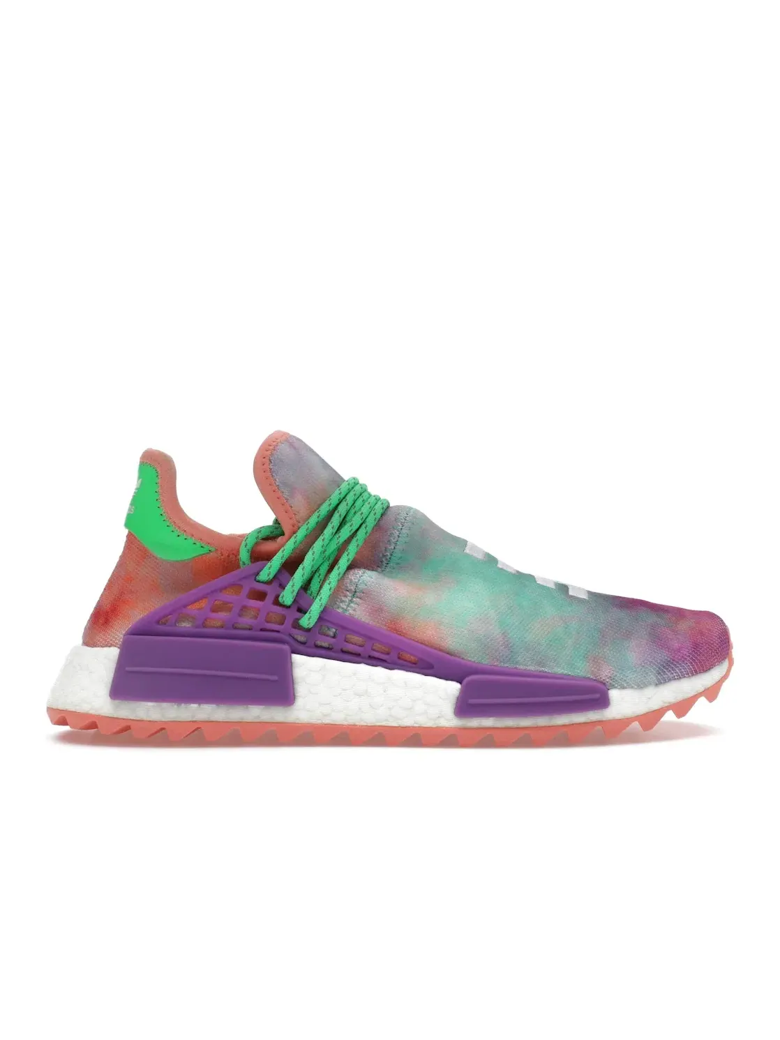 Мужские кроссовки с принтом Adidas Human Race NMD — изображение 1 из 4, зеленый-фиолетовый