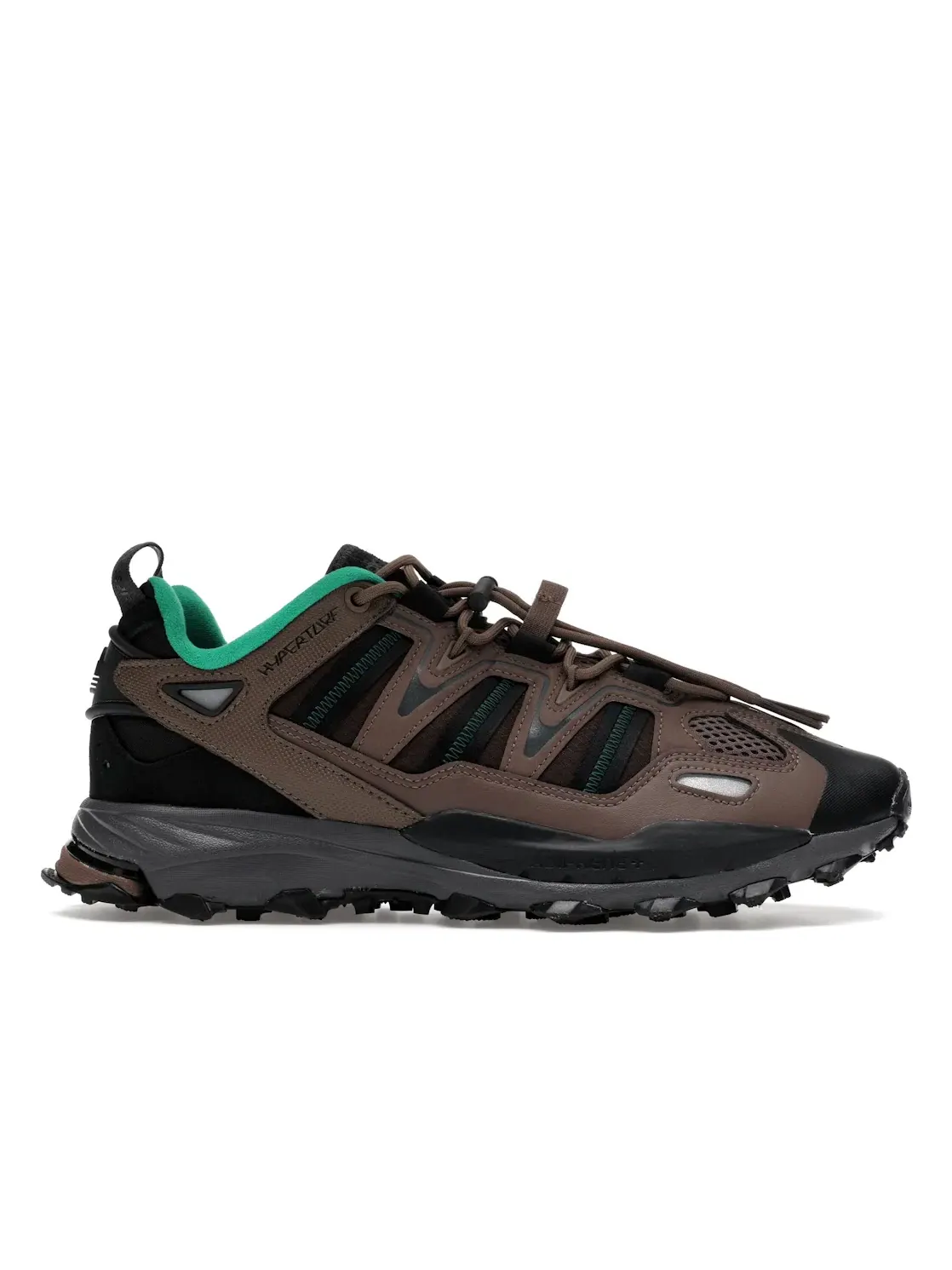 Мужские кроссовки Lifestyle Hyperturf Adventure Adidas — изображение 1 из 4, черный/зеленый