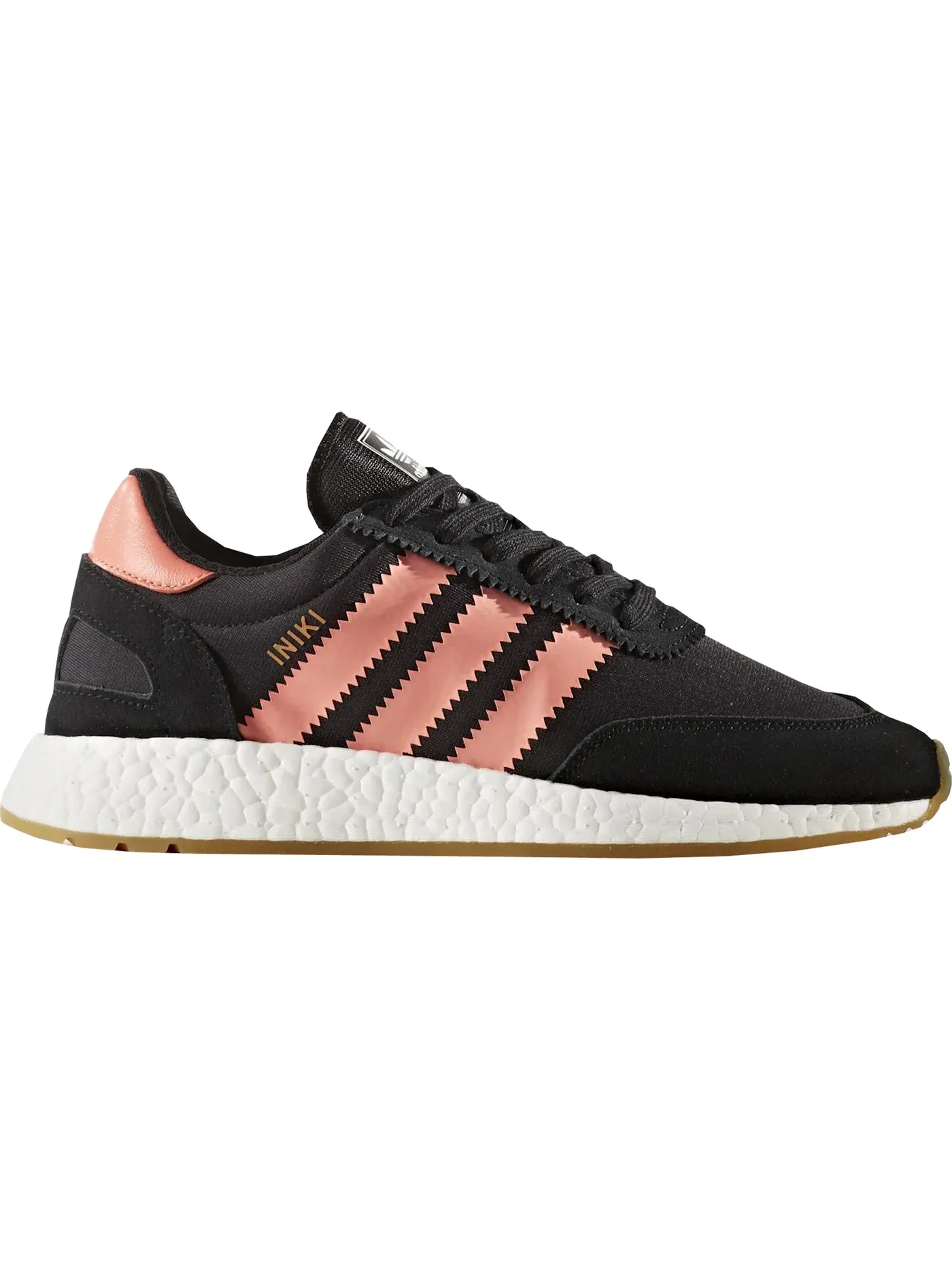 Женские кроссовки с принтом Adidas Iniki Runner — изображение 1 из 1, черный/оранжевый