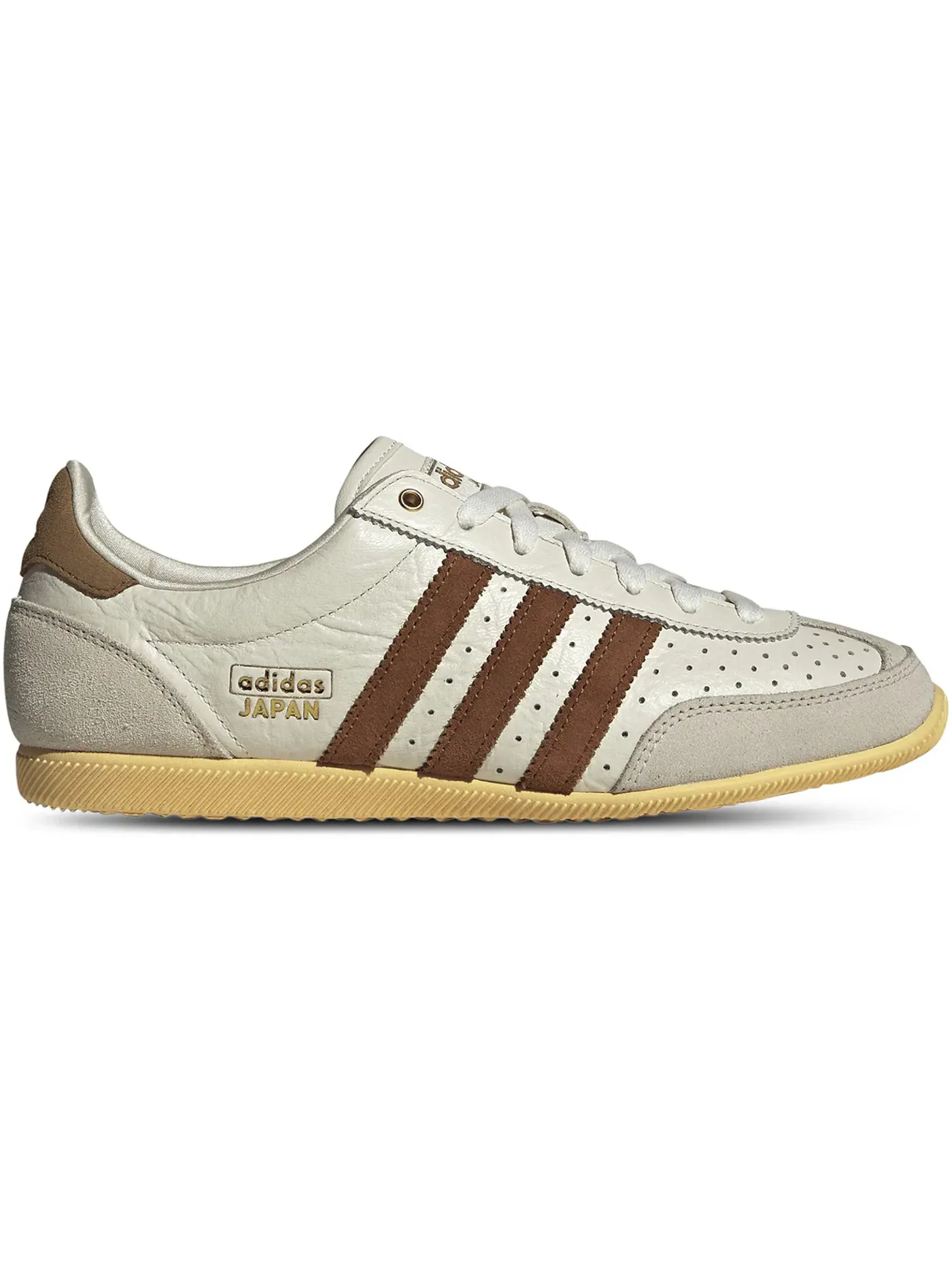 Женские кроссовки Lifestyle с замшевыми вставками Adidas Japan — изображение 1 из 1, белый коричневый