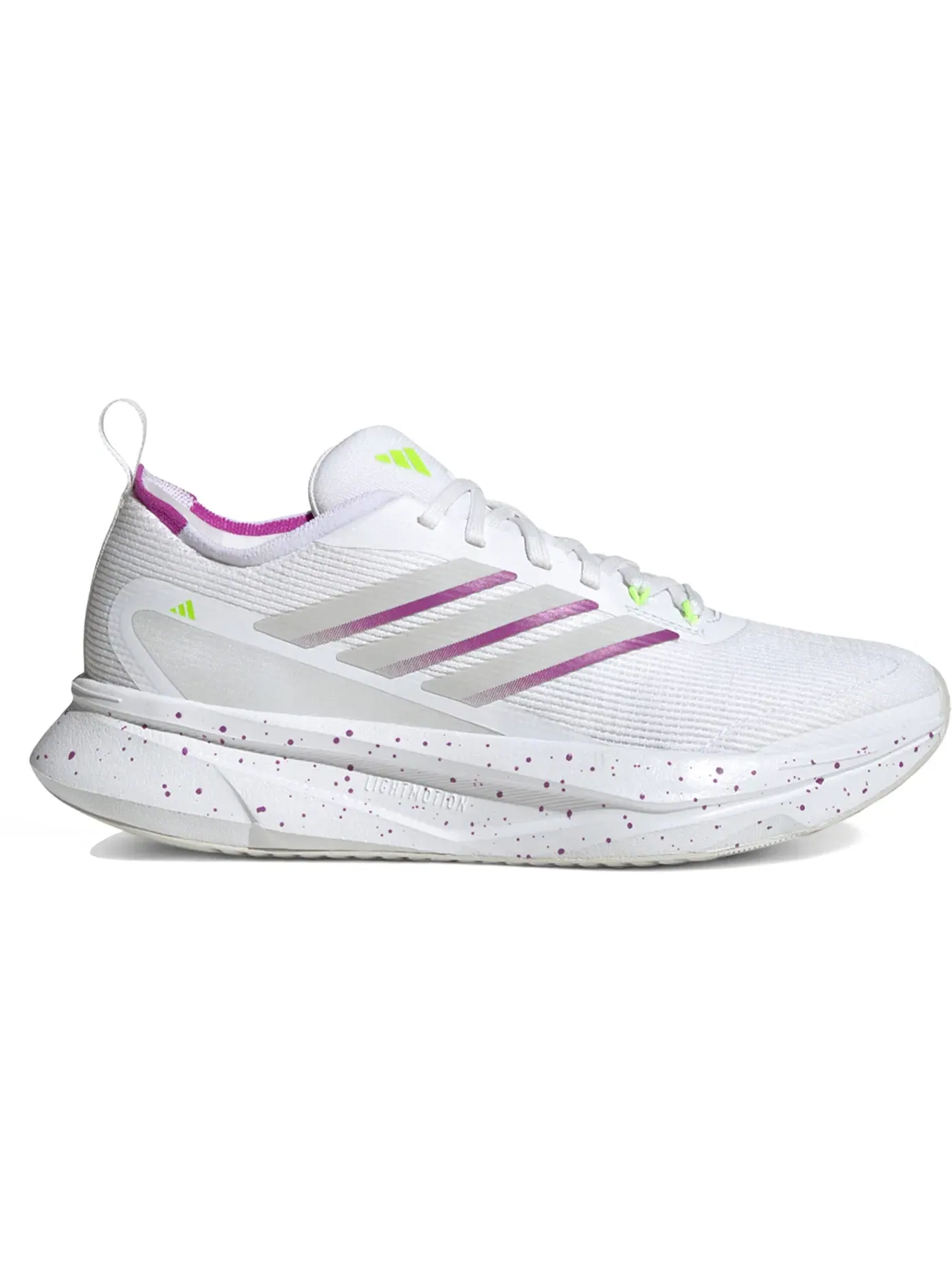 Женские кроссовки с контрастными вставками Adidas Jogit — изображение 1 из 1, белый/фиолетовый/зеленый