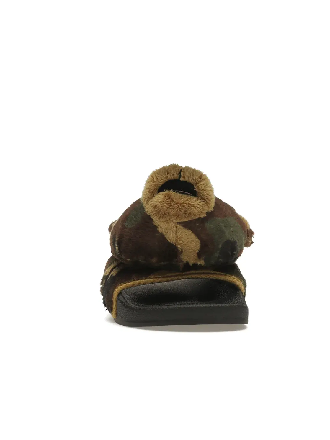 Мужские шлепанцы с медвежьей головой Adidas JS Adilette Jeremy Scott Teddy Camo — изображение 2 из 4, черный/черный/черный