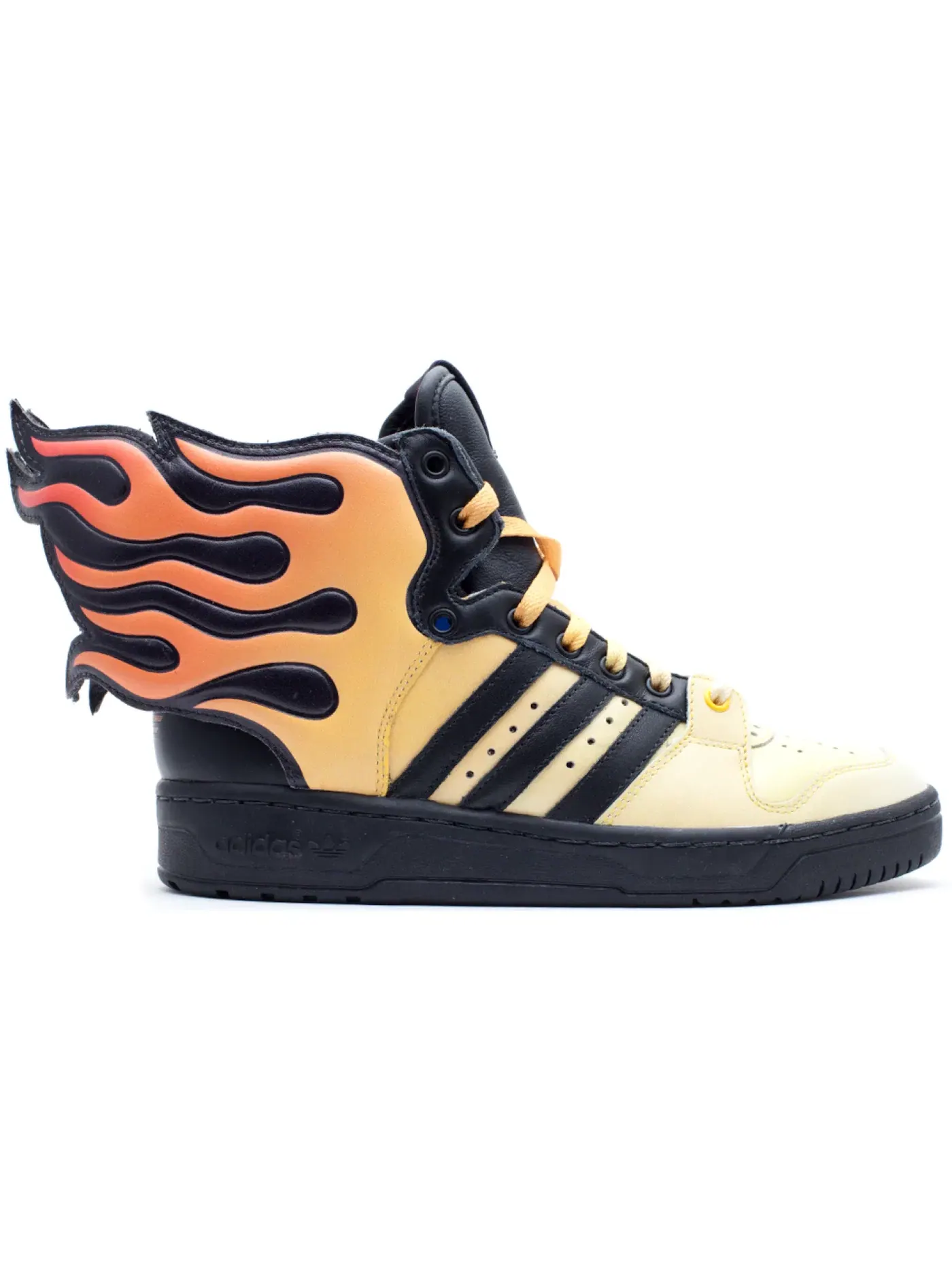 Мужские кроссовки Adidas JS Flames Jeremy Scott — изображение 1 из 1, белый/черный/оранжевый
