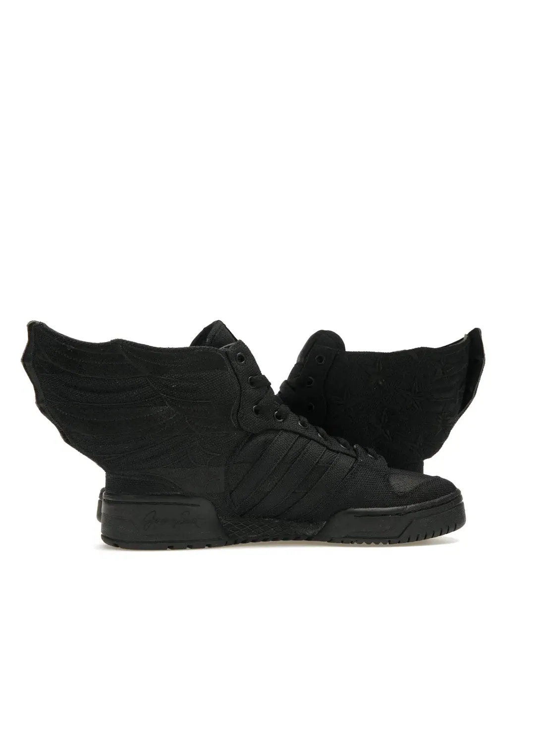 Мужские кроссовки lifestyle Adidas JS Wings — изображение 3 из 4, черный/черный/черный