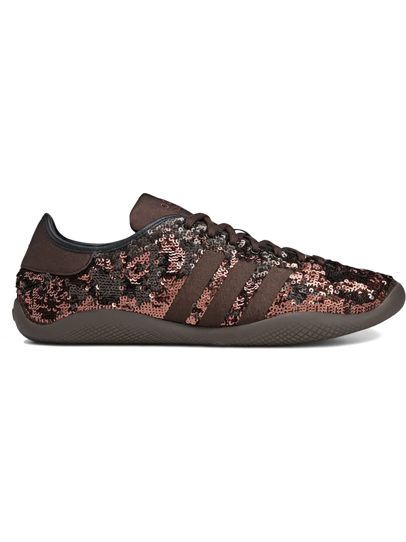 Мужские кроссовки Lifestyle с пайетками Adidas Karintha — изображение 1 из 1, темный коричневый/черный