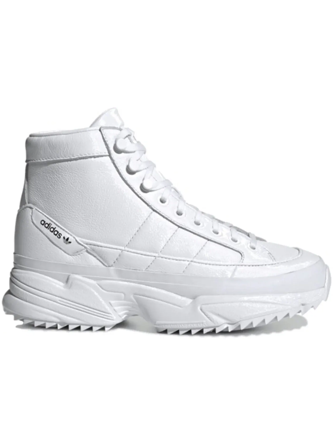Женские кроссовки Lifestyle с кожаным верхом Adidas Kiellor Xtra — изображение 1 из 1, белый/белый/черный