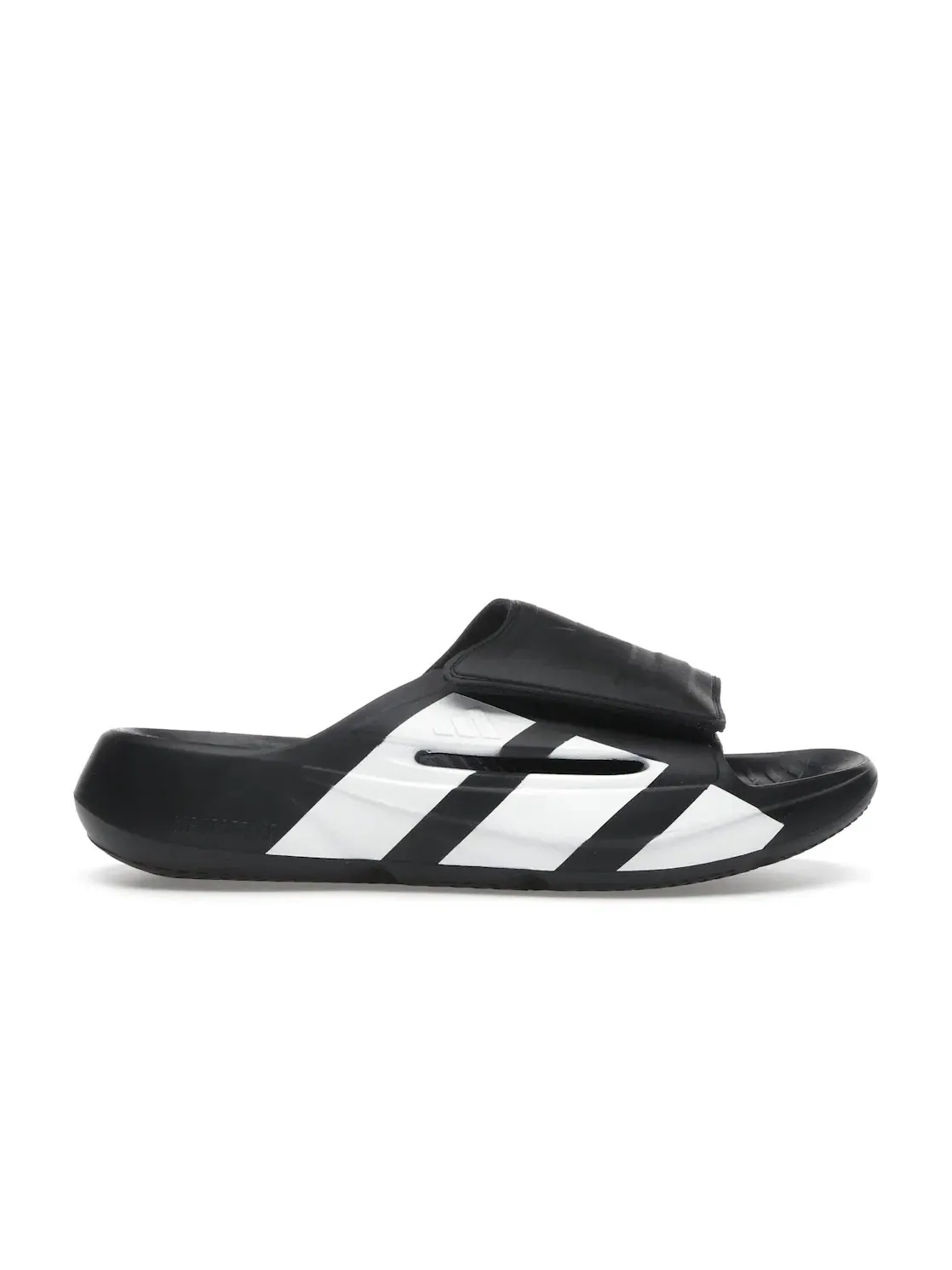 Мужские шлепанцы с контрастными полосками Adidas Lightblaze Slides — изображение 1 из 4, черный/белый/белый