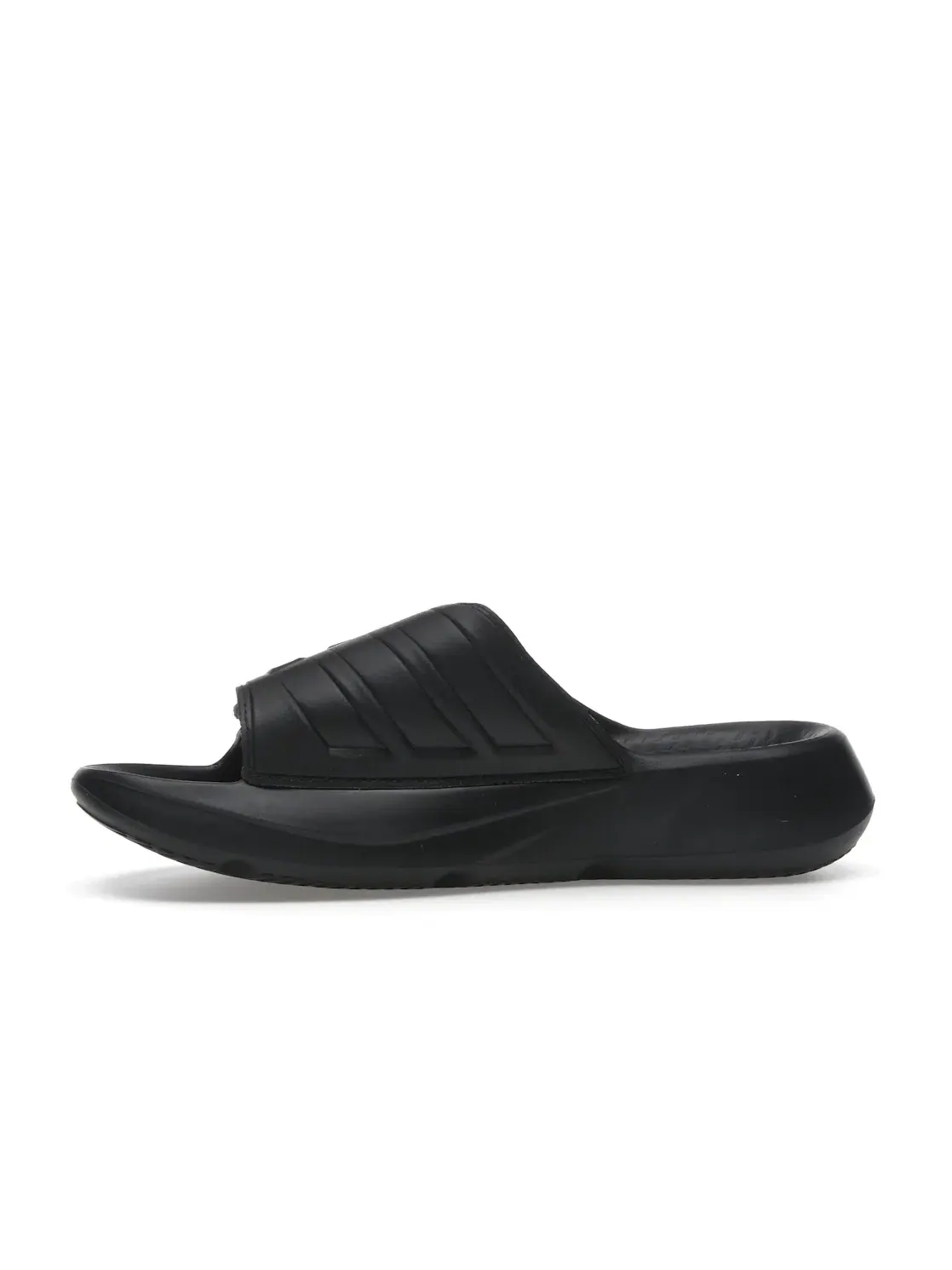 Мужские шлепанцы с контрастными полосками Adidas Lightblaze Slides — изображение 3 из 4, черный/белый/белый