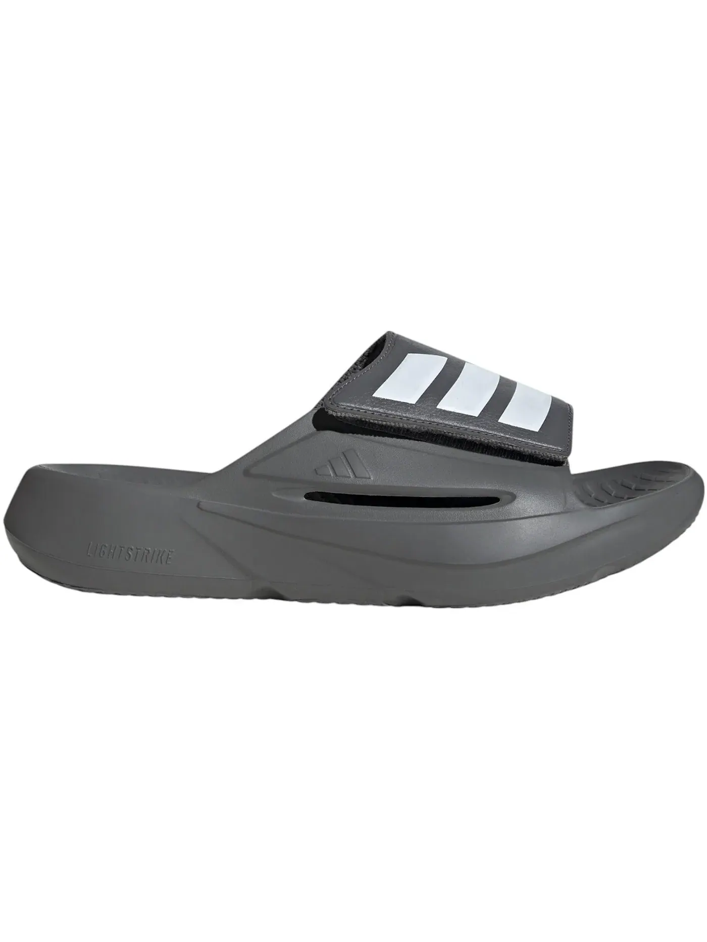 Мужские шлепанцы с ремешком Adidas Lightblaze Slides — изображение 1 из 1, серый/белый/серый