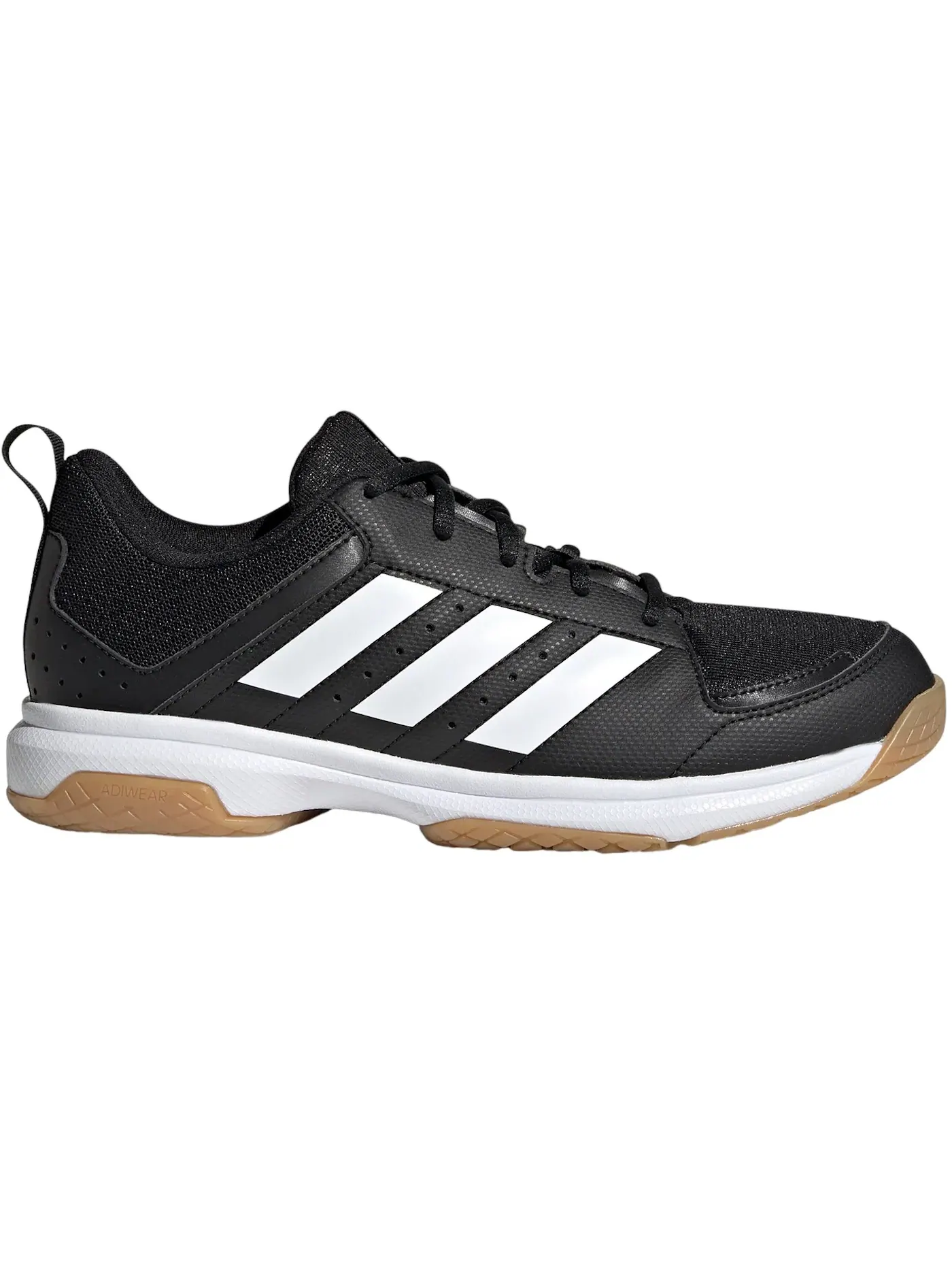 Женские кроссовки для зала с принтом Adidas Ligra 7 Indoor — изображение 1 из 1, черный/белый/черный