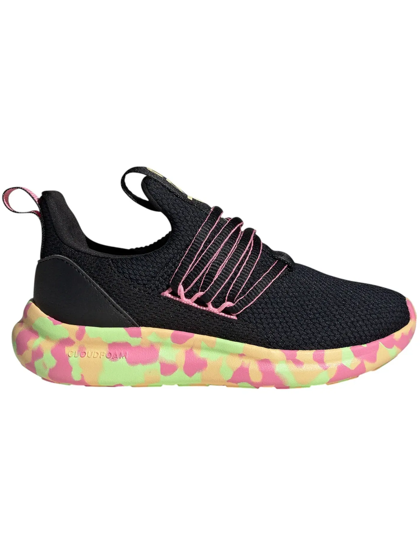 Детские кроссовки для мальчиков повседневные Adidas Lite Racer Adapt 7.0 — изображение 1 из 1, черный/розовый/черный