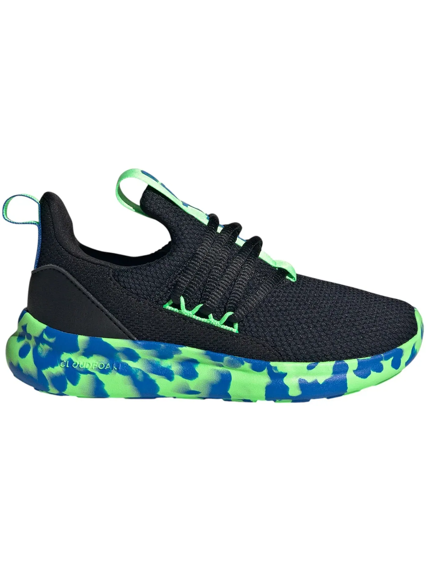 Детские кроссовки Lifestyle с шнуровкой Adidas Lite Racer Adapt 7.0 — изображение 1 из 1, черный//яркий