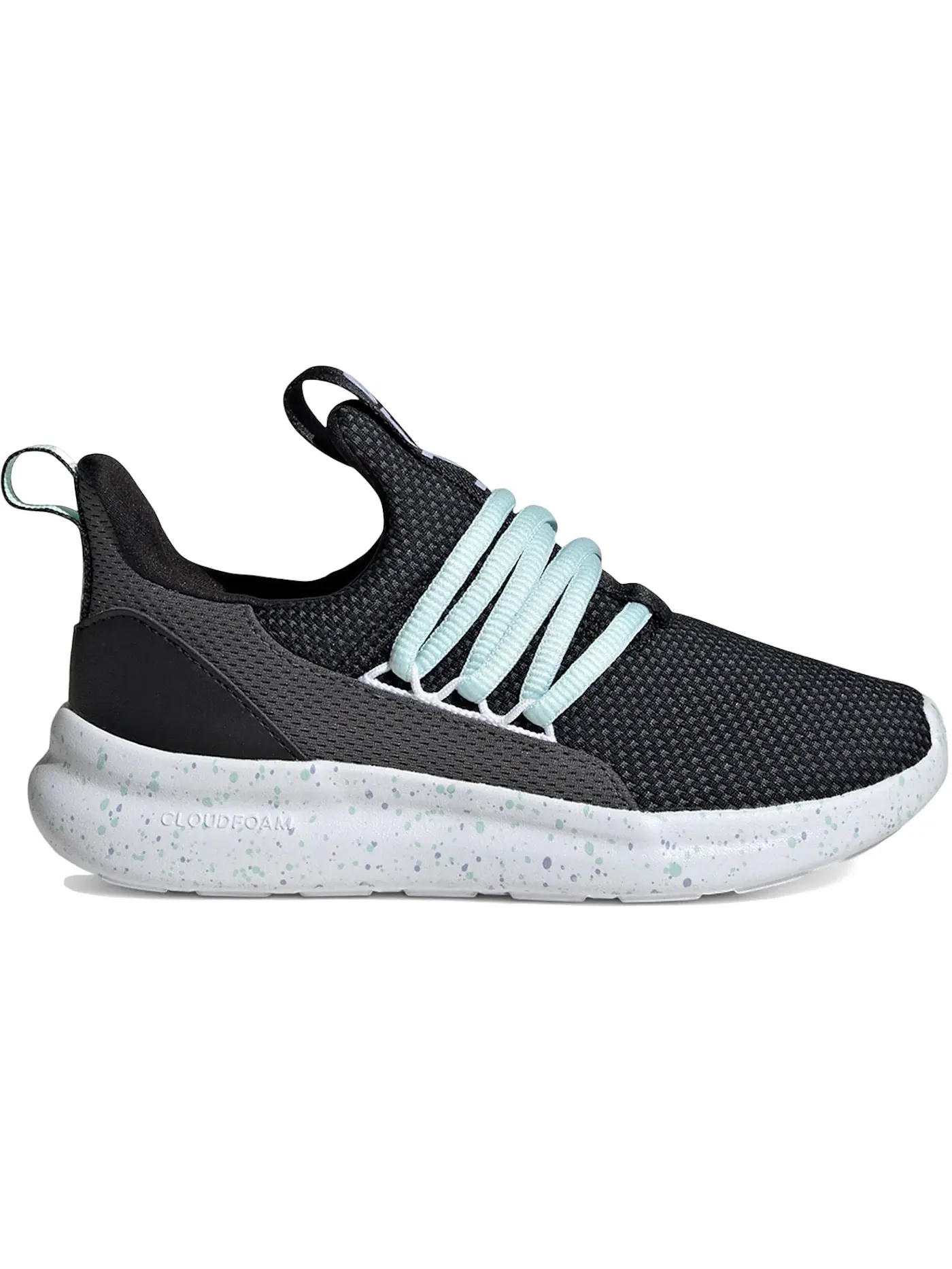 Детские кроссовки Lifestyle с длинным шнурком Adidas Lite Racer Adapt 7.0 — изображение 1 из 1, черный фиолетовый