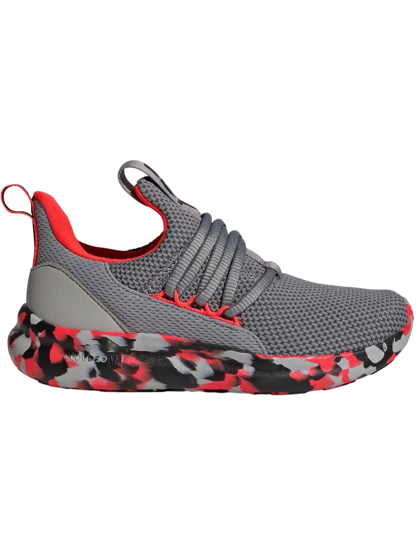 Детские кроссовки Lifestyle с шнуровкой Adidas Lite Racer Adapt 7.0 — изображение 1 из 1, серый/красный/серый