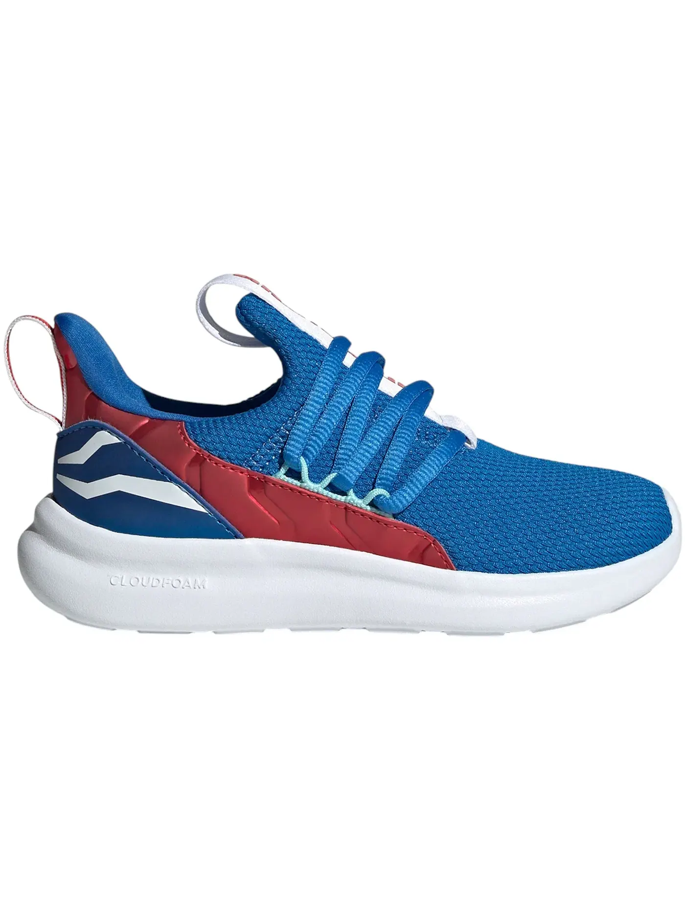 Детские кроссовки Lifestyle с дизайном Marvel Captain America Adidas Lite Racer Adapt 7.0 — изображение 1 из 1, яркий/белый