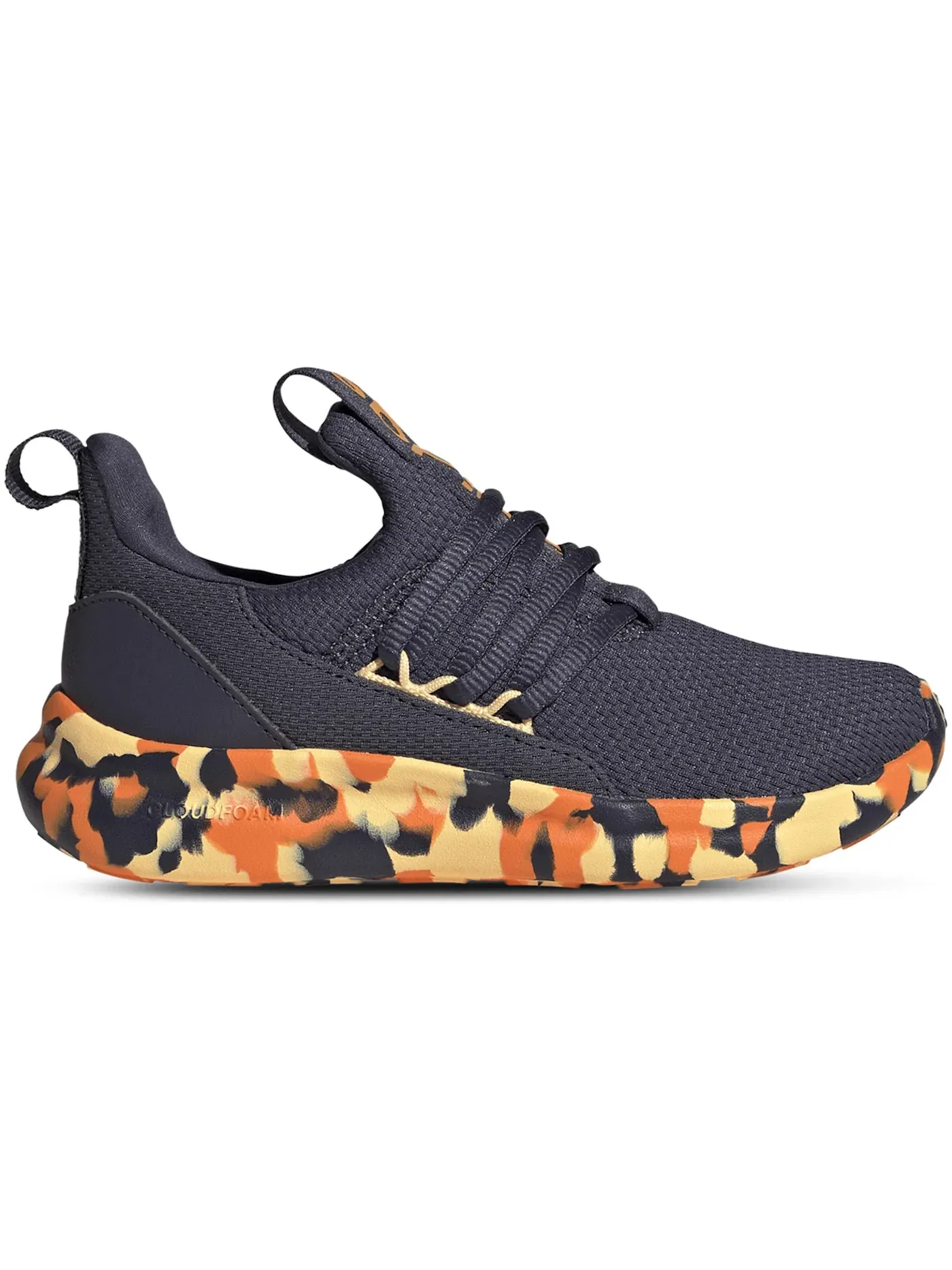 Детские кроссовки с закрытой шнуровкой Adidas Lite Racer Adapt 7.0 — изображение 1 из 1, темно-синий оранжевый