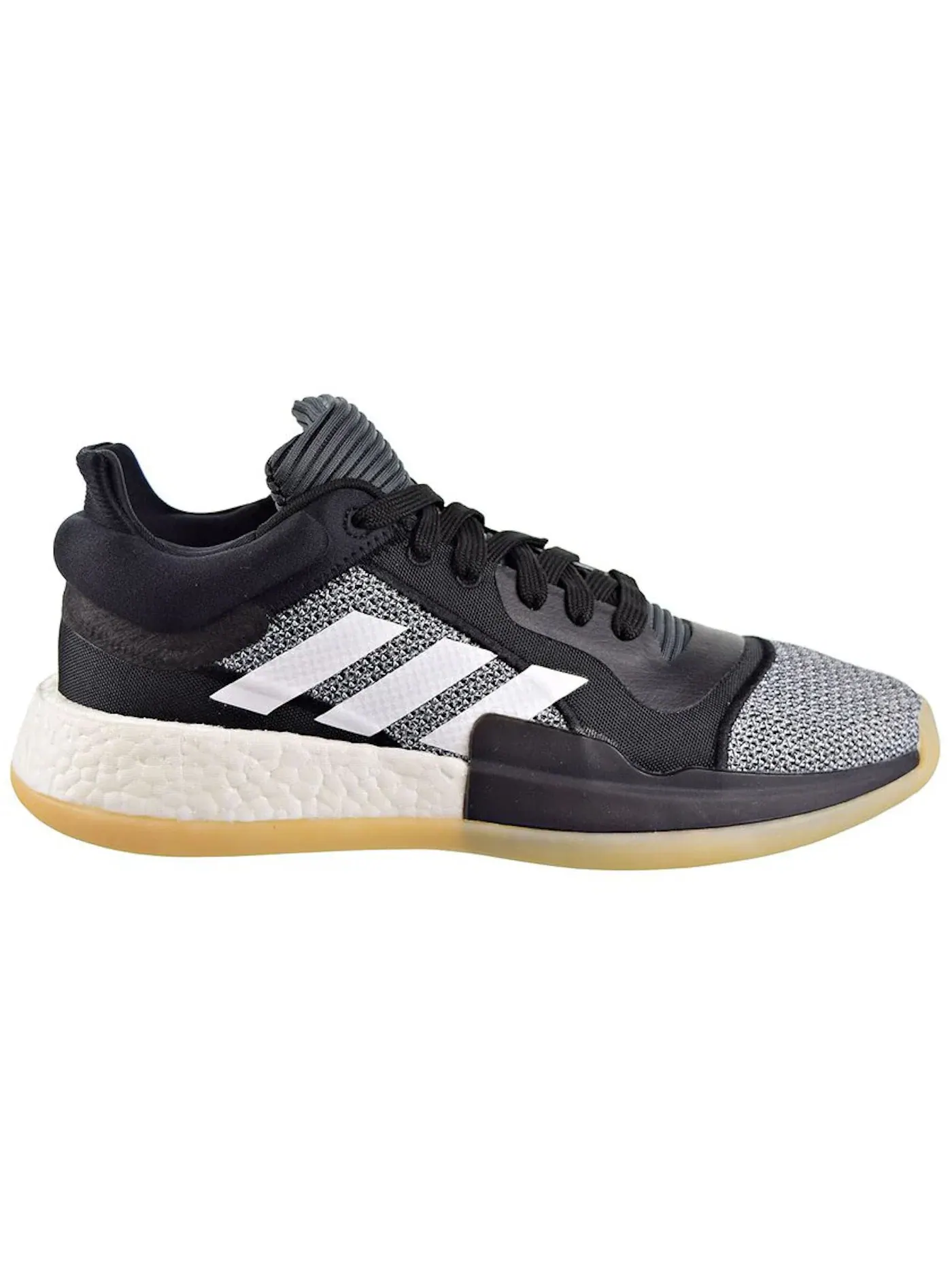 Мужские кроссовки для баскетбола Adidas Marquee Boost Low — изображение 1 из 1, черный/белый/голубой