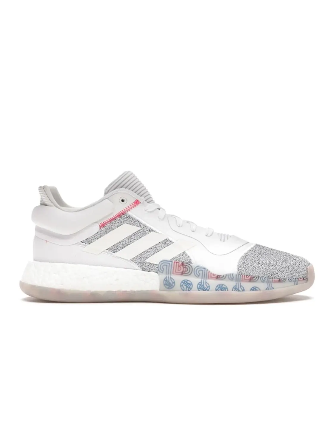 Мужские кроссовки для баскетбола Adidas Marquee Boost Low — изображение 1 из 4, белый/белый