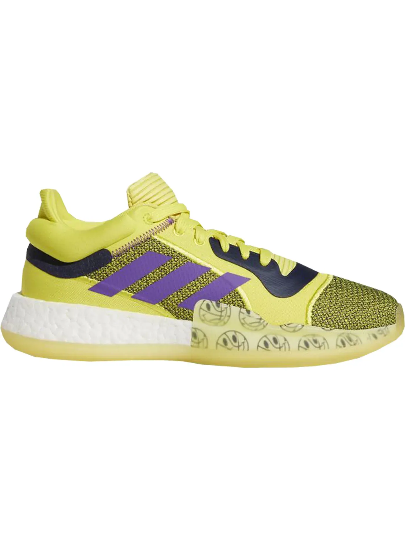 Мужские кроссовки для баскетбола с высокой поддержкой Adidas Marquee Boost Low — изображение 1 из 1, желтый/фиолетовый/черный