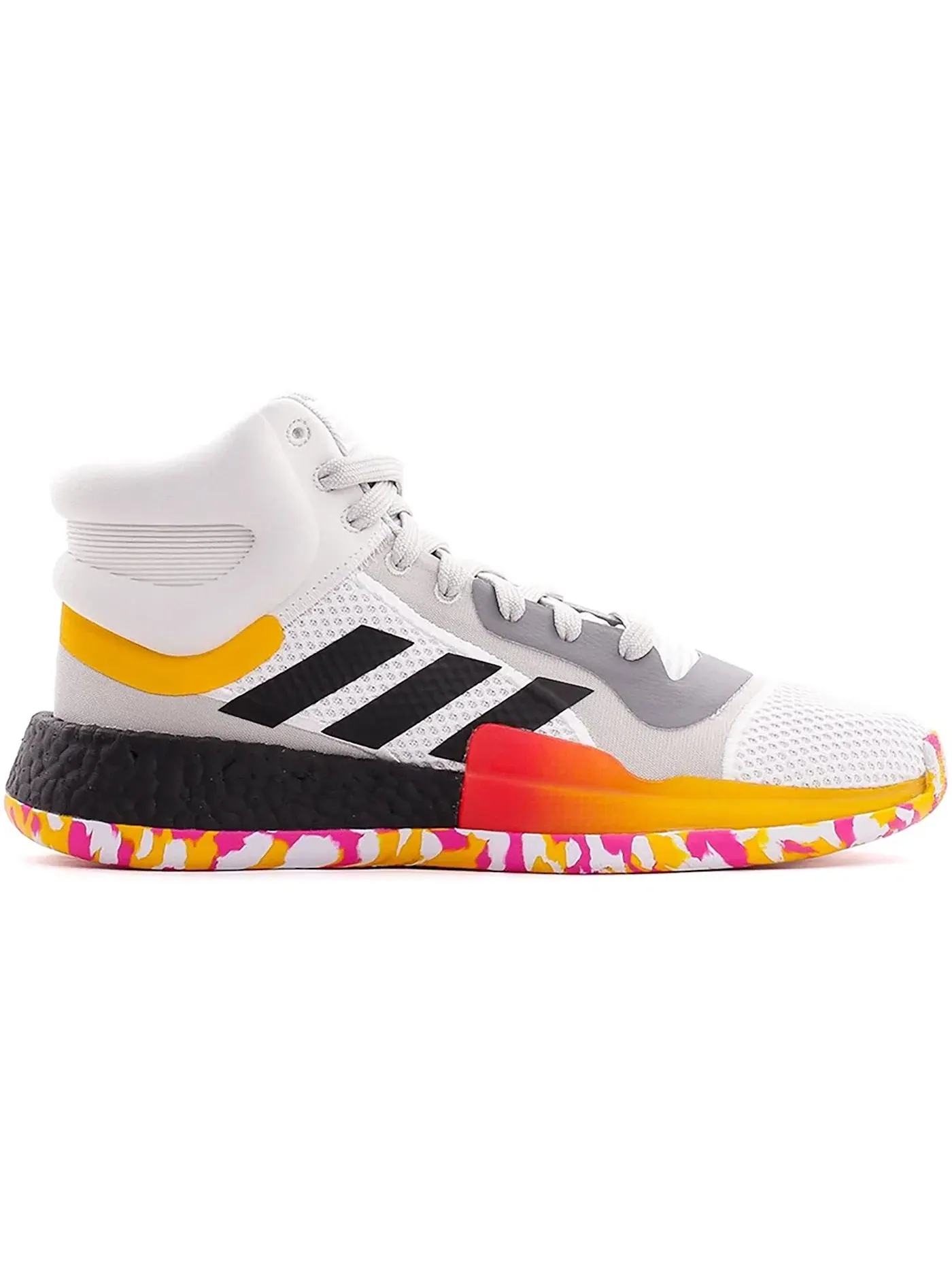 Мужские кроссовки для баскетбола Adidas Marquee Boost — изображение 1 из 1, белый/черный/золотистый