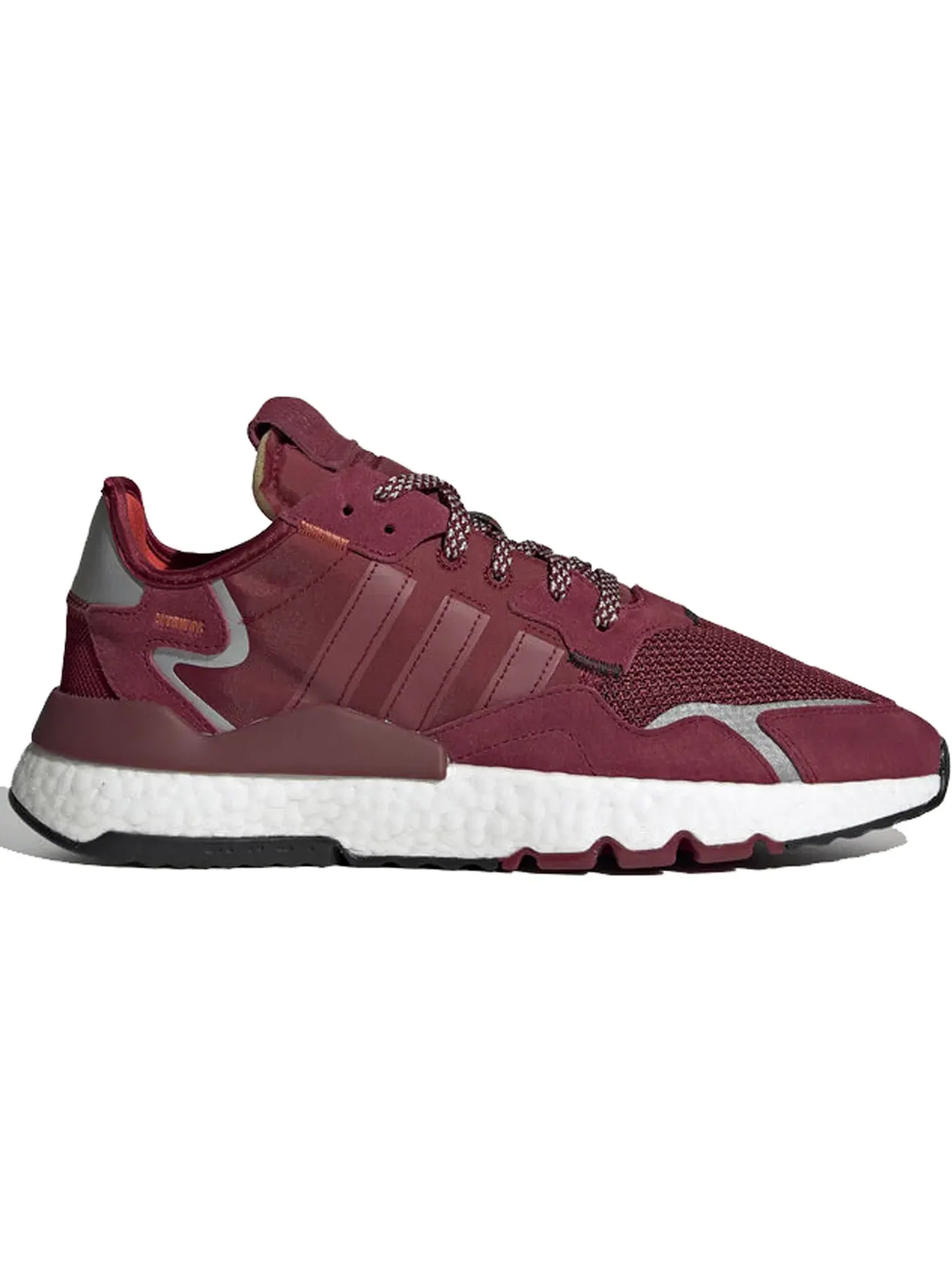 Мужские кроссовки Lifestyle с принтом Adidas Nite Jogger — изображение 1 из 1, бордовый/бордовый/белый