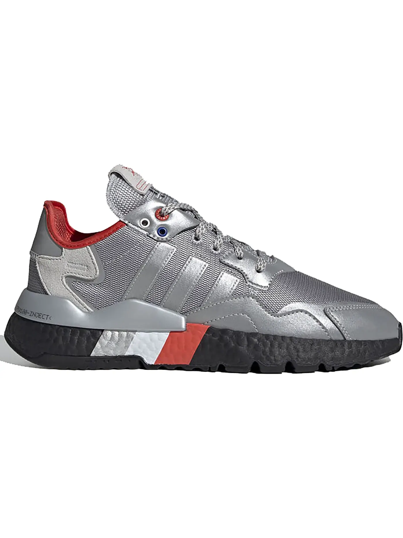 Мужские кроссовки с ретро-дизайном Adidas Nite Jogger — изображение 1 из 1, серебристый металлик