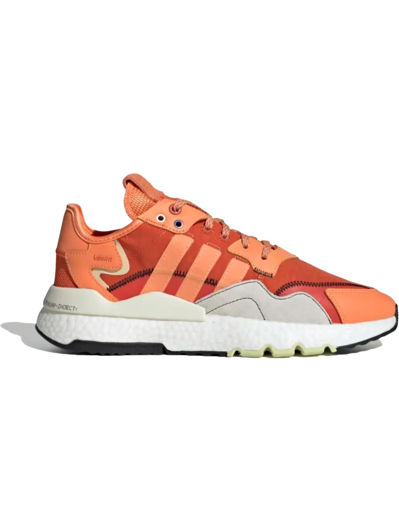 Мужские кроссовки с амортизацией Adidas Nite Jogger — изображение 1 из 1, серый//красный