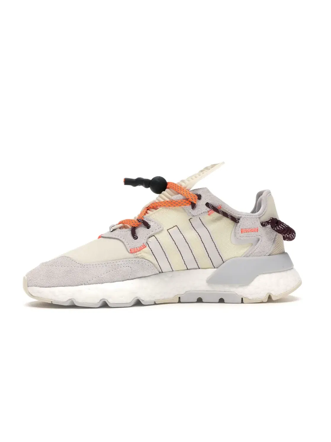 Мужские кроссовки с контрастными вставками Adidas Nite Jogger — изображение 3 из 4, серый/оранжевый